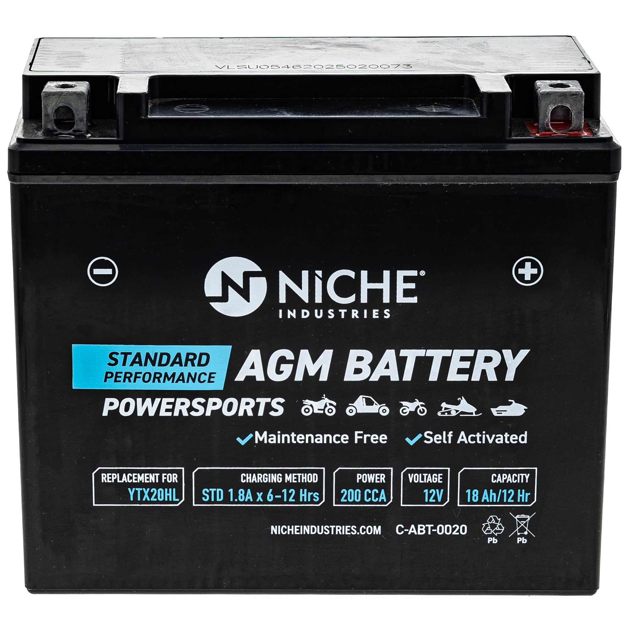 NICHE MK1014759 AGM Battery and Charger for XLT800 XLT1200 XL800