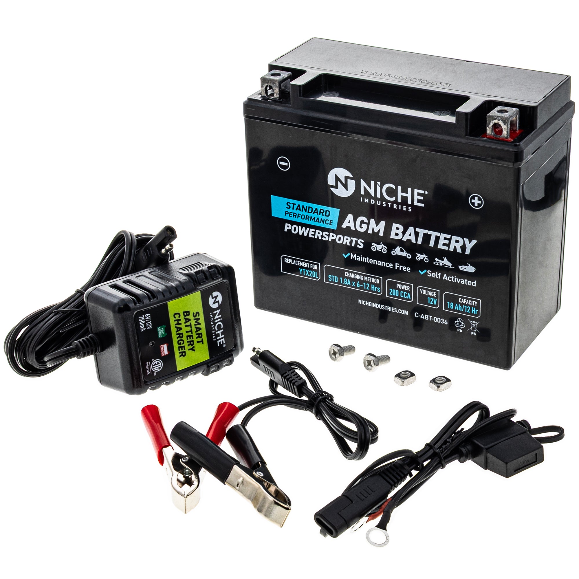 AGM Battery and Charger for Tundra Summit Skandic NICHE MK1014761