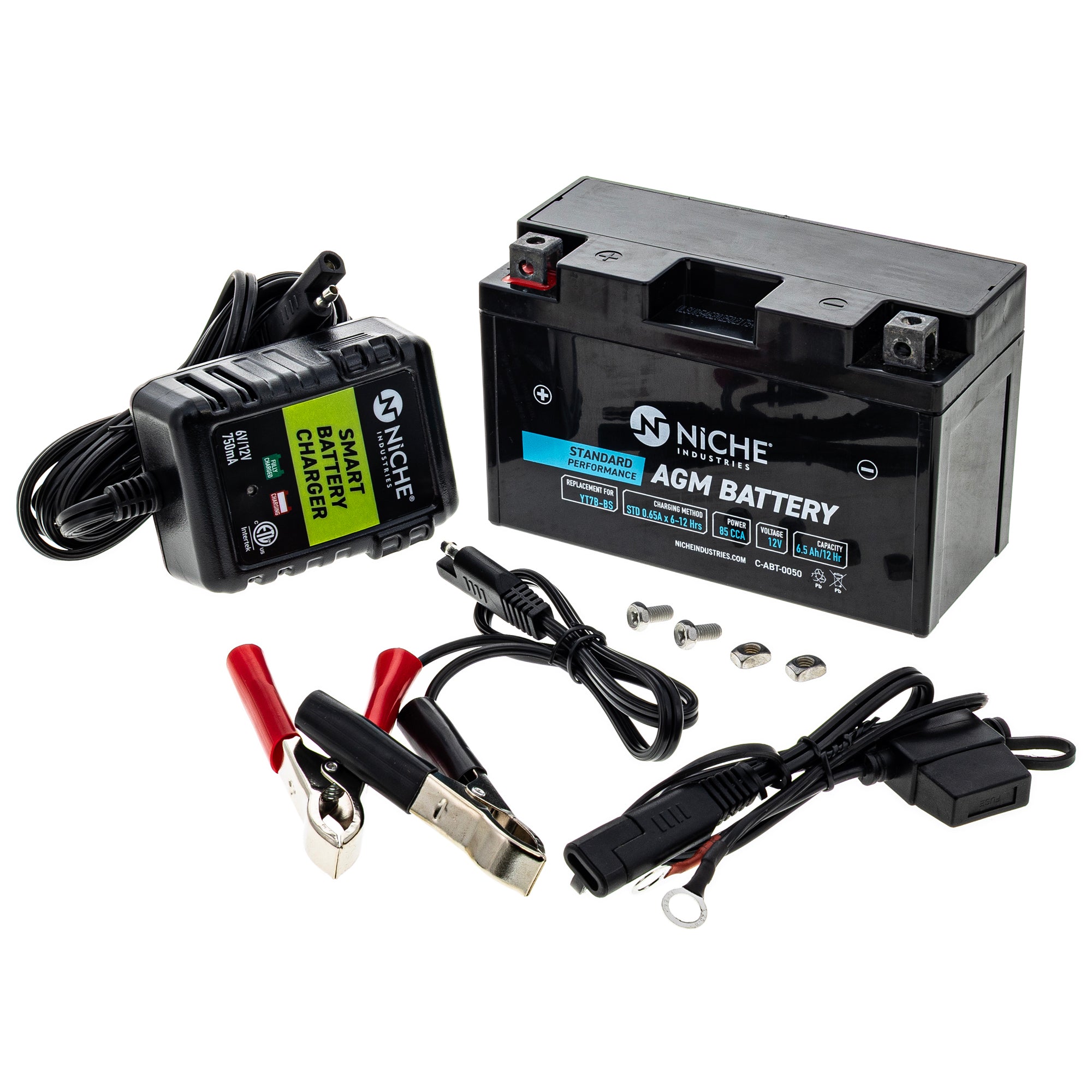 AGM Battery and Charger for TTR250 KLX400SR KLX400R DS NICHE MK1014769