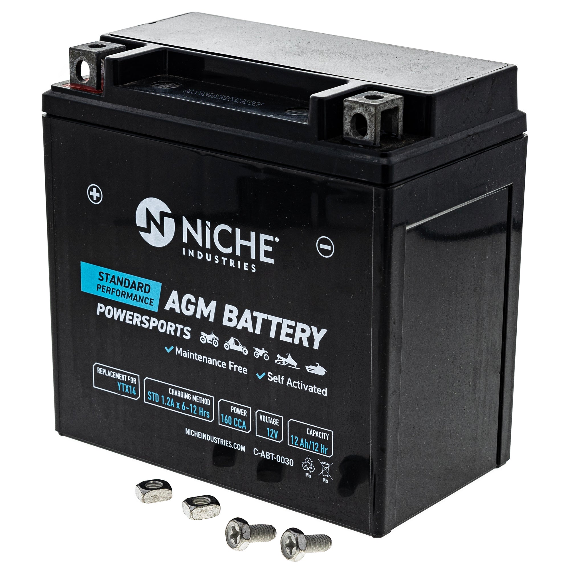 YTX14 AGM Battery for Yuasa Suzuki Harley Davidson V-Rod Ulysses Lightning Firebolt YTX14 NICHE 519-CAB2252T