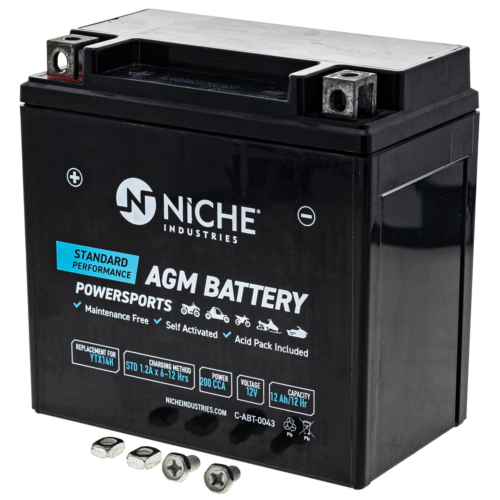AGM Battery for zOTHER Yuasa Yamaha KTM Kawasaki BMW ZZR1200 ZRX1100 YZF1000 W650 YTX14H NICHE 519-CAB2265T