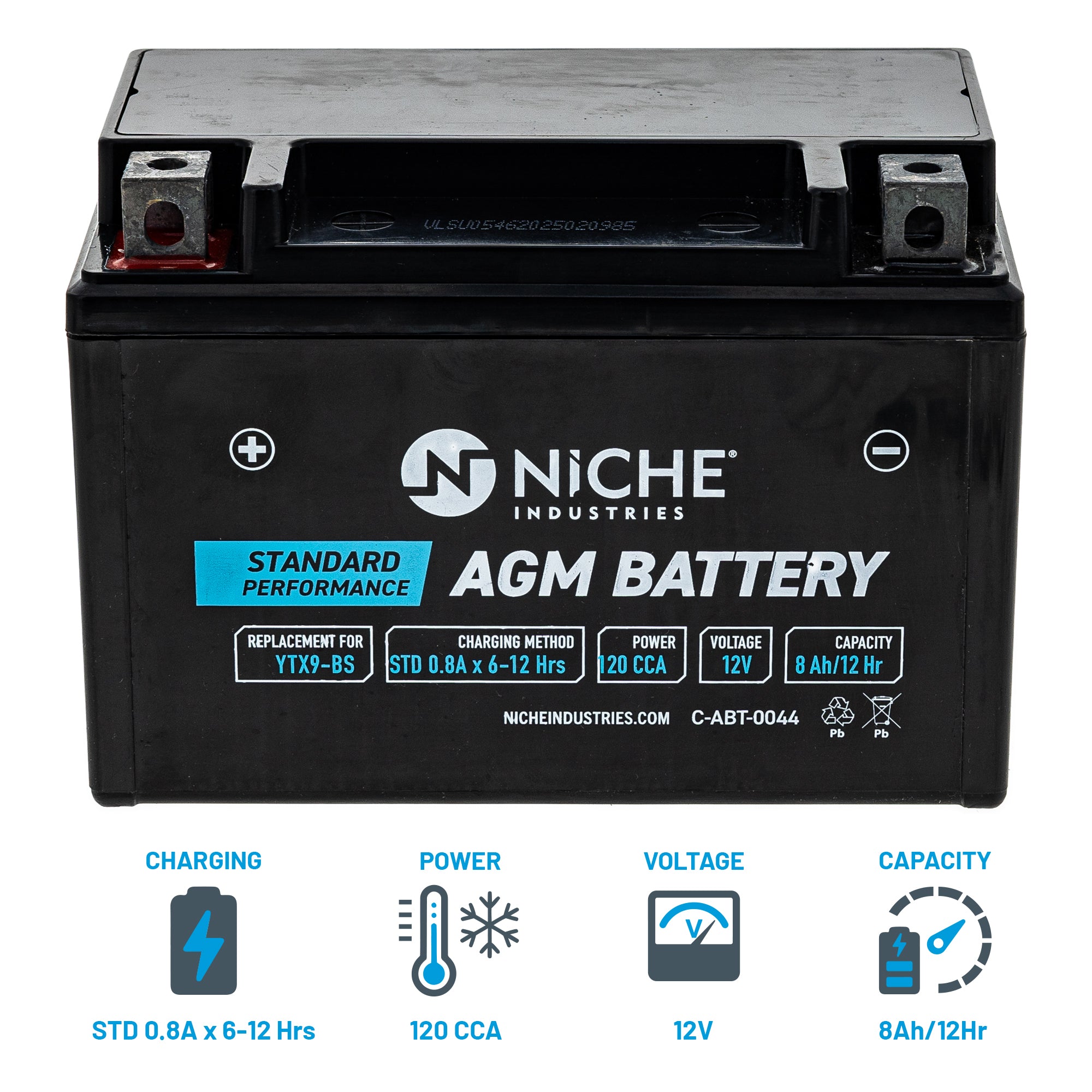 NICHE 519-CAB2266T AGM Battery for XT600 Venox Street RF900RV