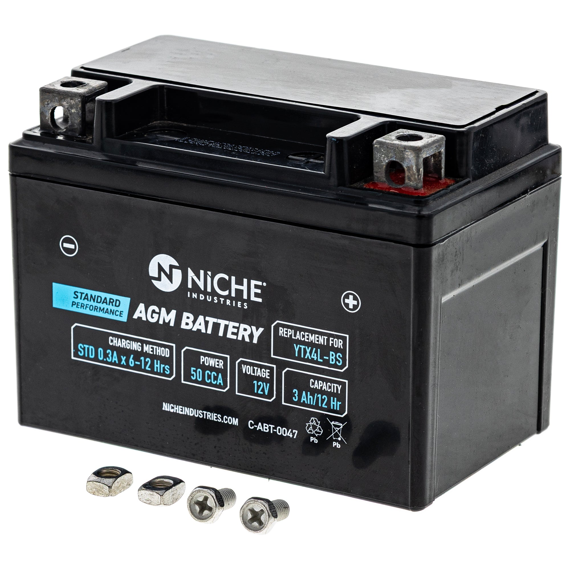 AGM Battery for TTR125E Summit MX Mach NICHE 519-CAB2269T
