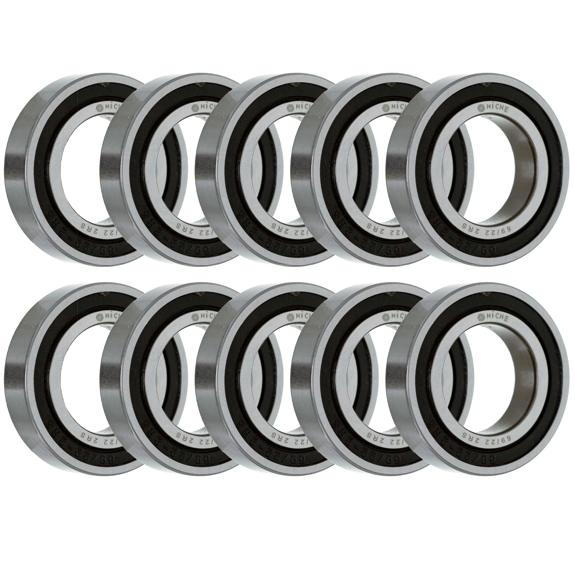 Single Row, Deep Groove, Ball Bearing Pack of 10 10-Pack for zOTHER YZ450FX YZ450F YZ250FX NICHE 519-CBB2201R