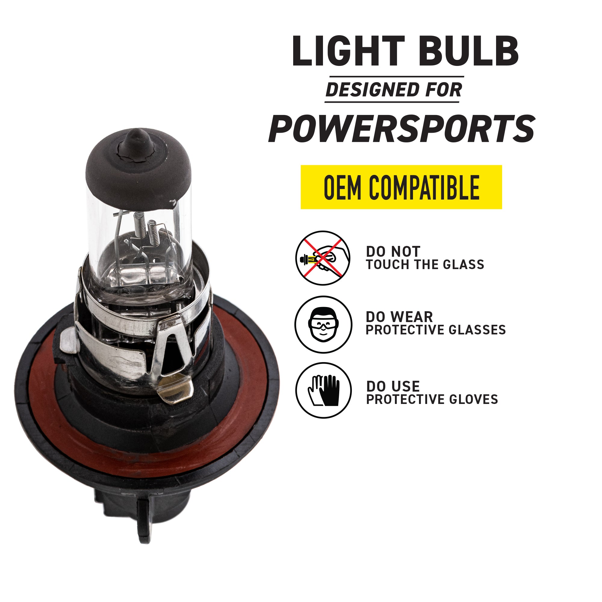 Headlight Bulb For Polaris Arctic Cat Kawasaki 4012279 34901-HL4-A01 0409-182 | 2-PACK