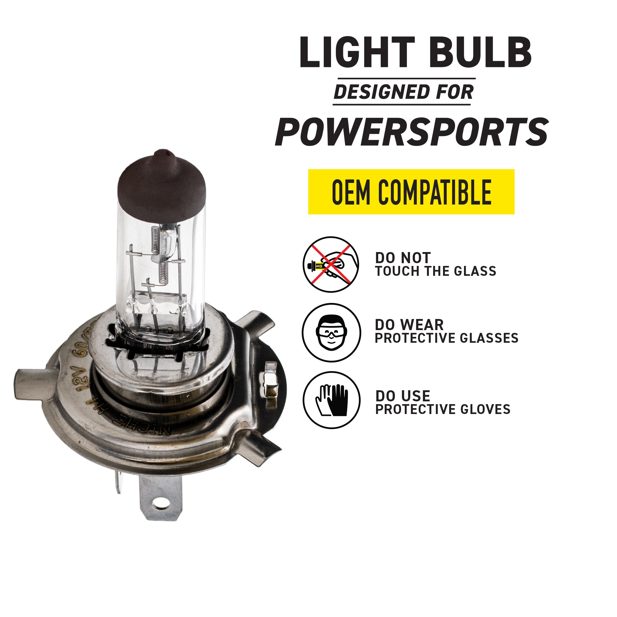 Headlight Bulb For Arctic Cat Polaris Yamaha M7258-453-64403 34901-MZ0-760 34901-MN5-003