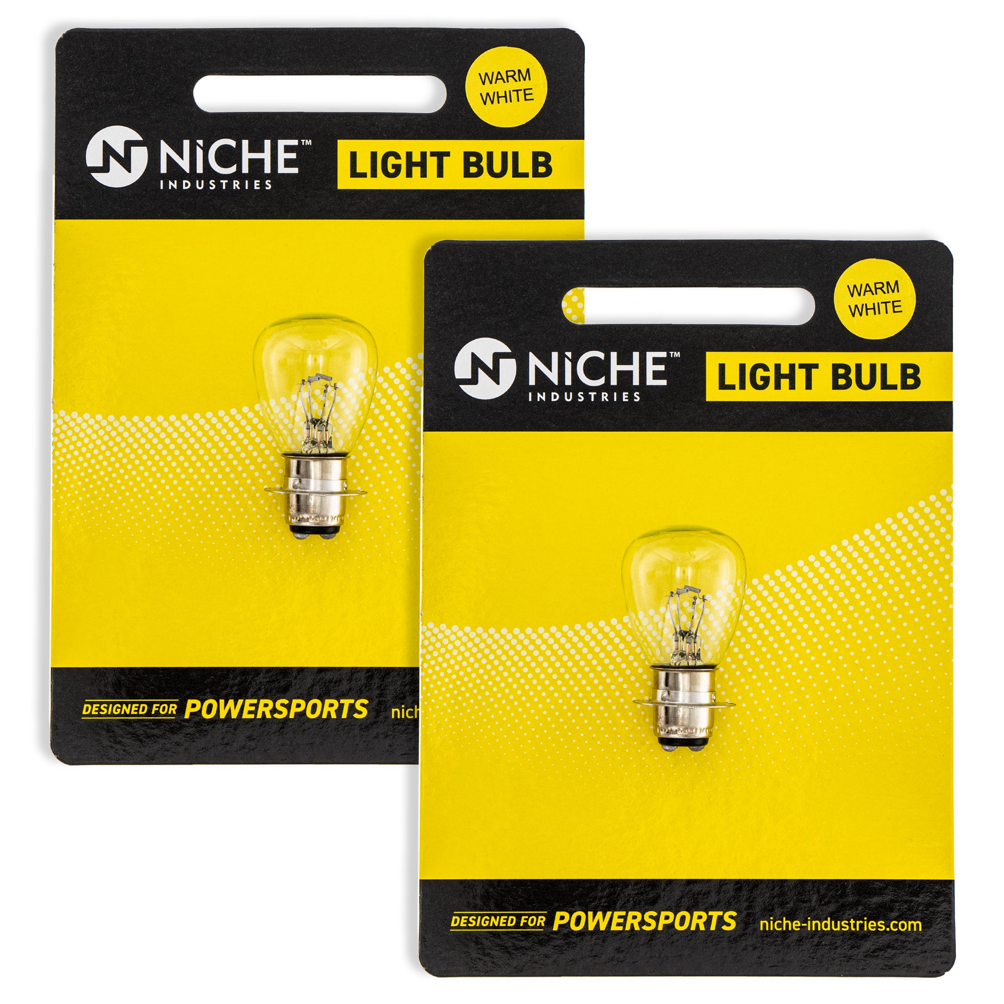 Headlight Bulb 2-Pack for zOTHER Polaris Honda TRX200 Trail Scrambler Quadrunner NICHE 519-CBL2234B