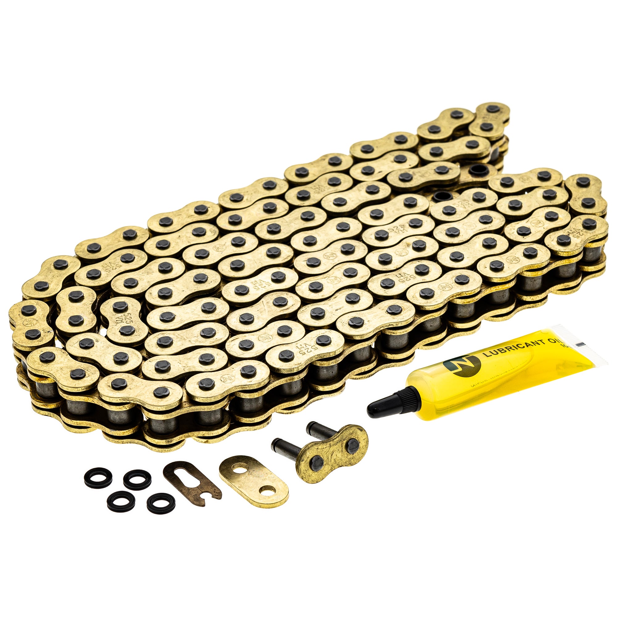 Gold X-Ring Chain 110 w/ Master Link for zOTHER Yamaha Suzuki Kawasaki Z1000 XSR900 SV650S NICHE 519-CDC2414H