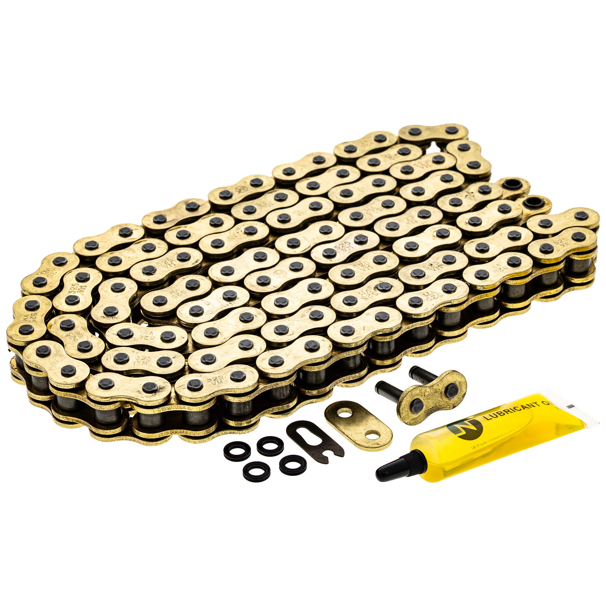 Gold X-Ring Chain 108 w/ Master Link for zOTHER Yamaha Triumph Suzuki Kawasaki Ducati NICHE 519-CDC2411H