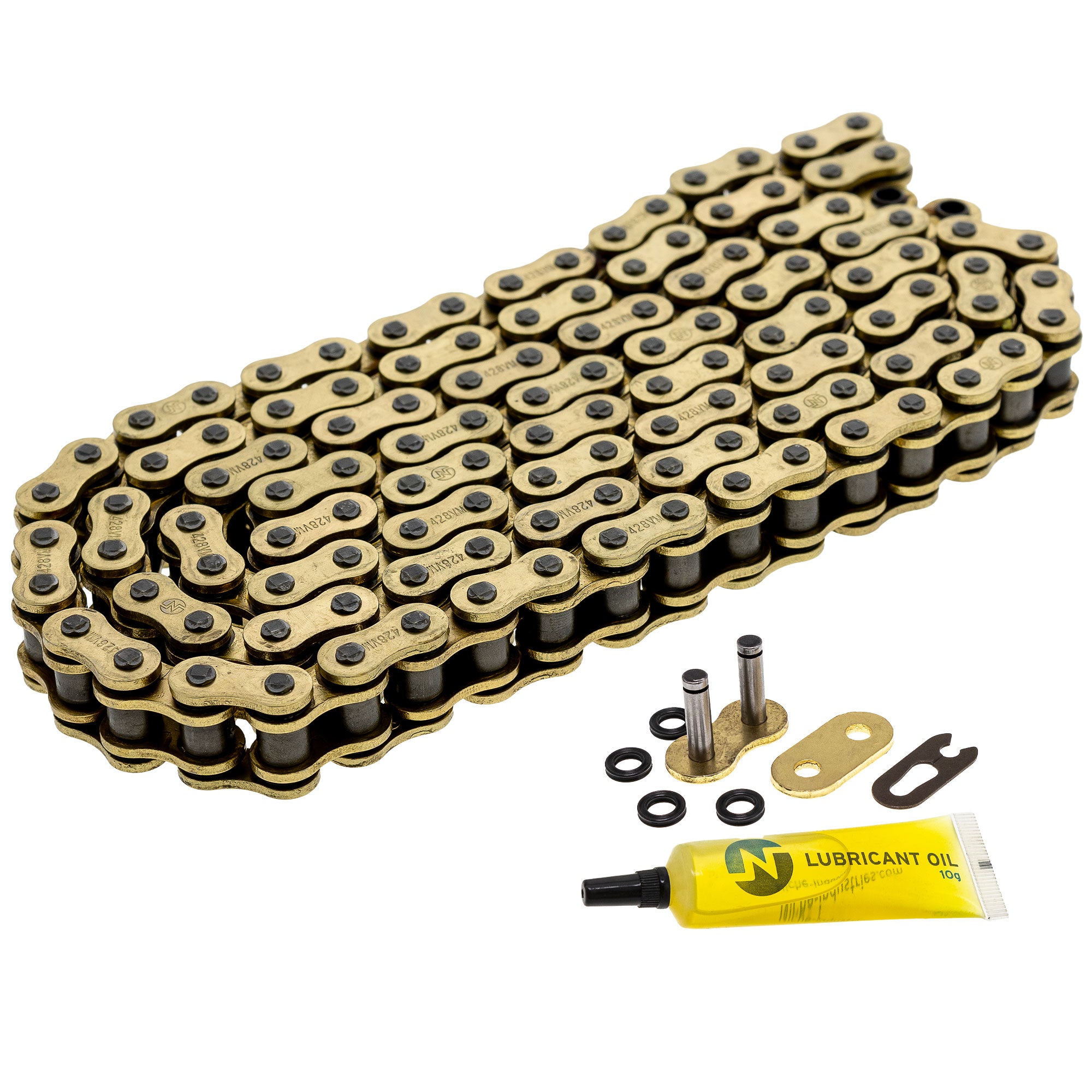 Gold X-Ring Chain 122 w/ Master Link for zOTHER Yamaha Suzuki Kawasaki TW200 TTR125LE NICHE 519-CDC2522H