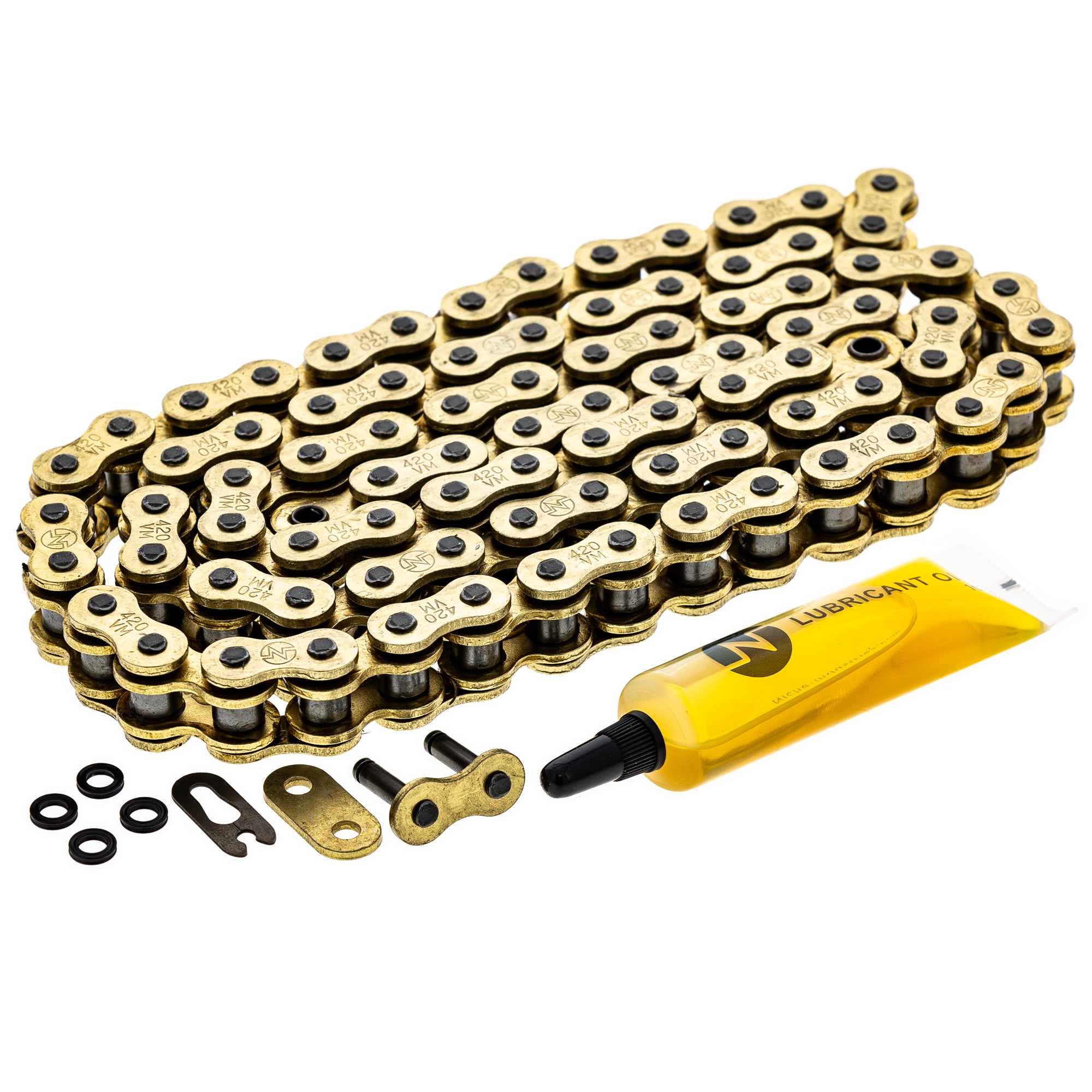 Gold X-Ring Chain 86 w/ Master Link for zOTHER Yamaha Kawasaki Honda XR70R TTR90E TTR90 NICHE 519-CDC2523H