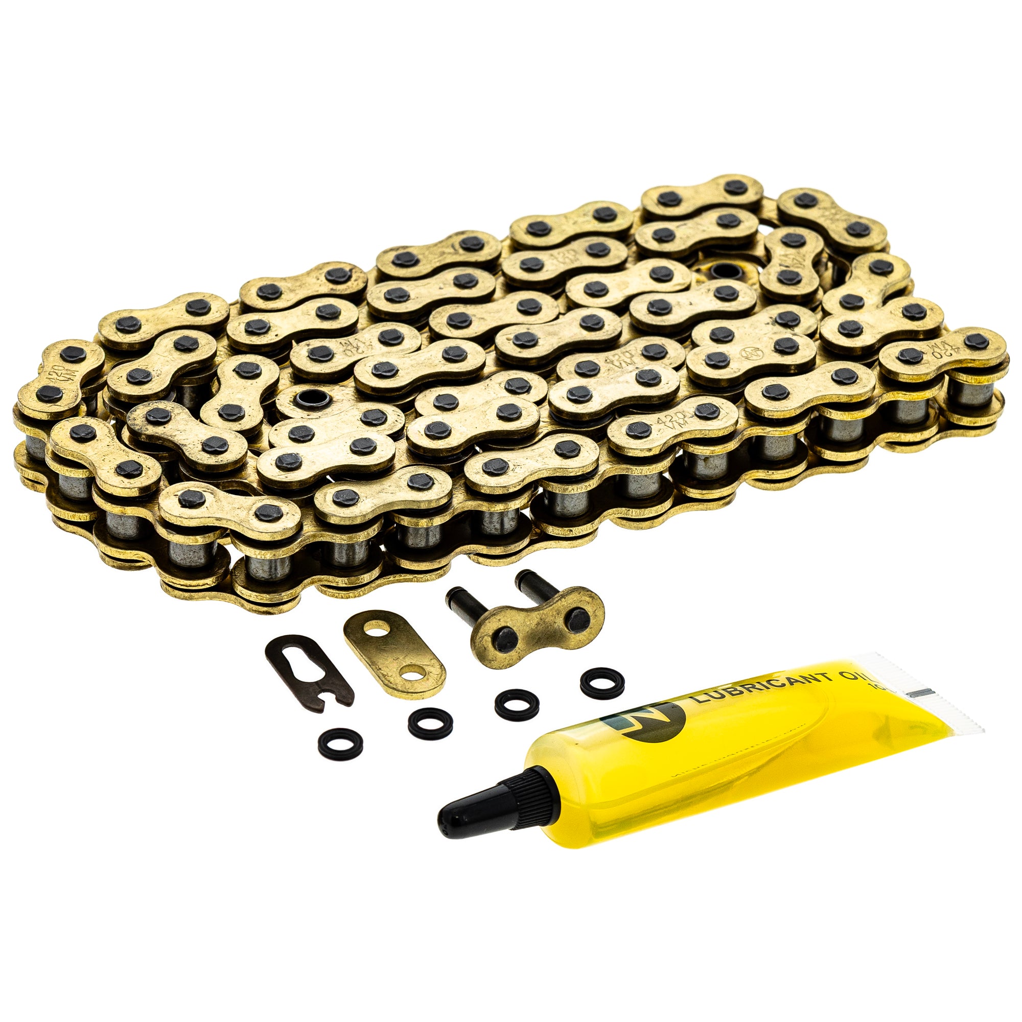 Gold X-Ring Chain 78 w/ Master Link for zOTHER Suzuki Kawasaki Honda XR50R Quadsport NICHE 519-CDC2526H