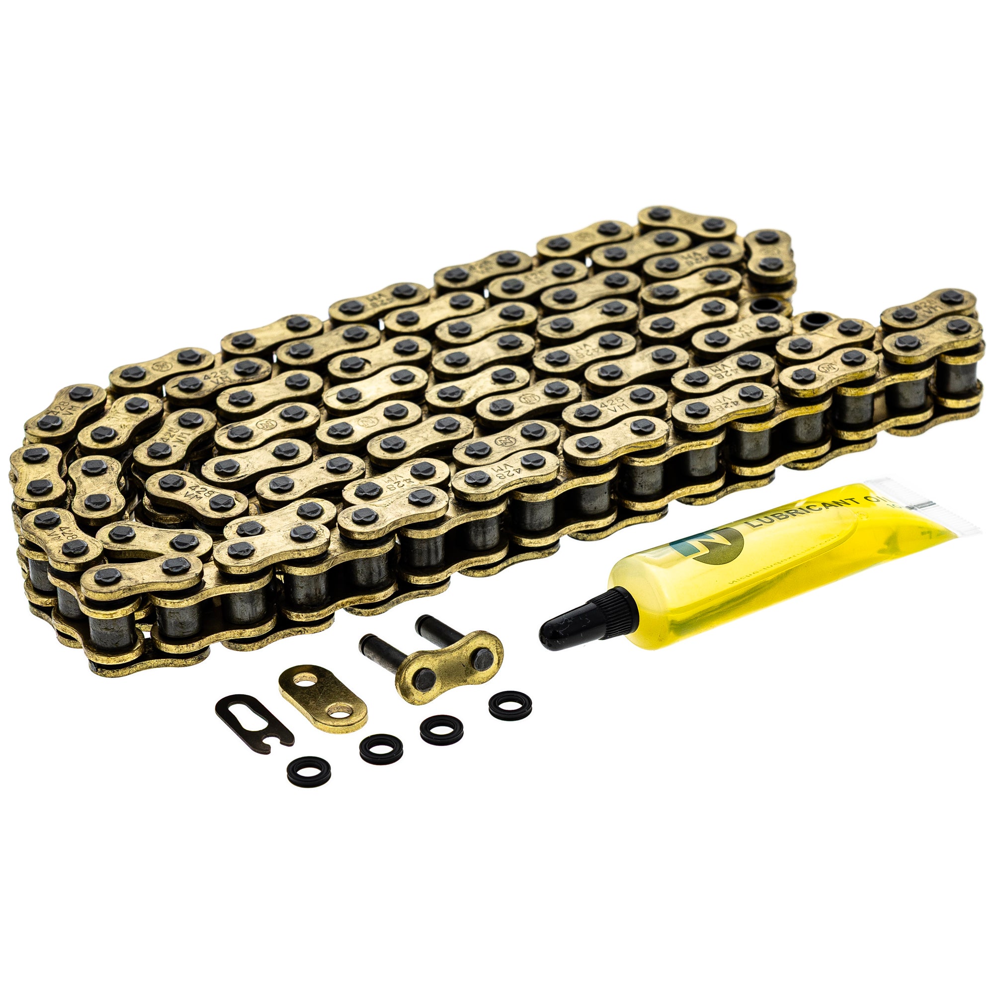 Gold X-Ring Chain 112 w/ Master Link for zOTHER Suzuki Kawasaki Honda YZ80 YZ125 XR100 NICHE 519-CDC2536H