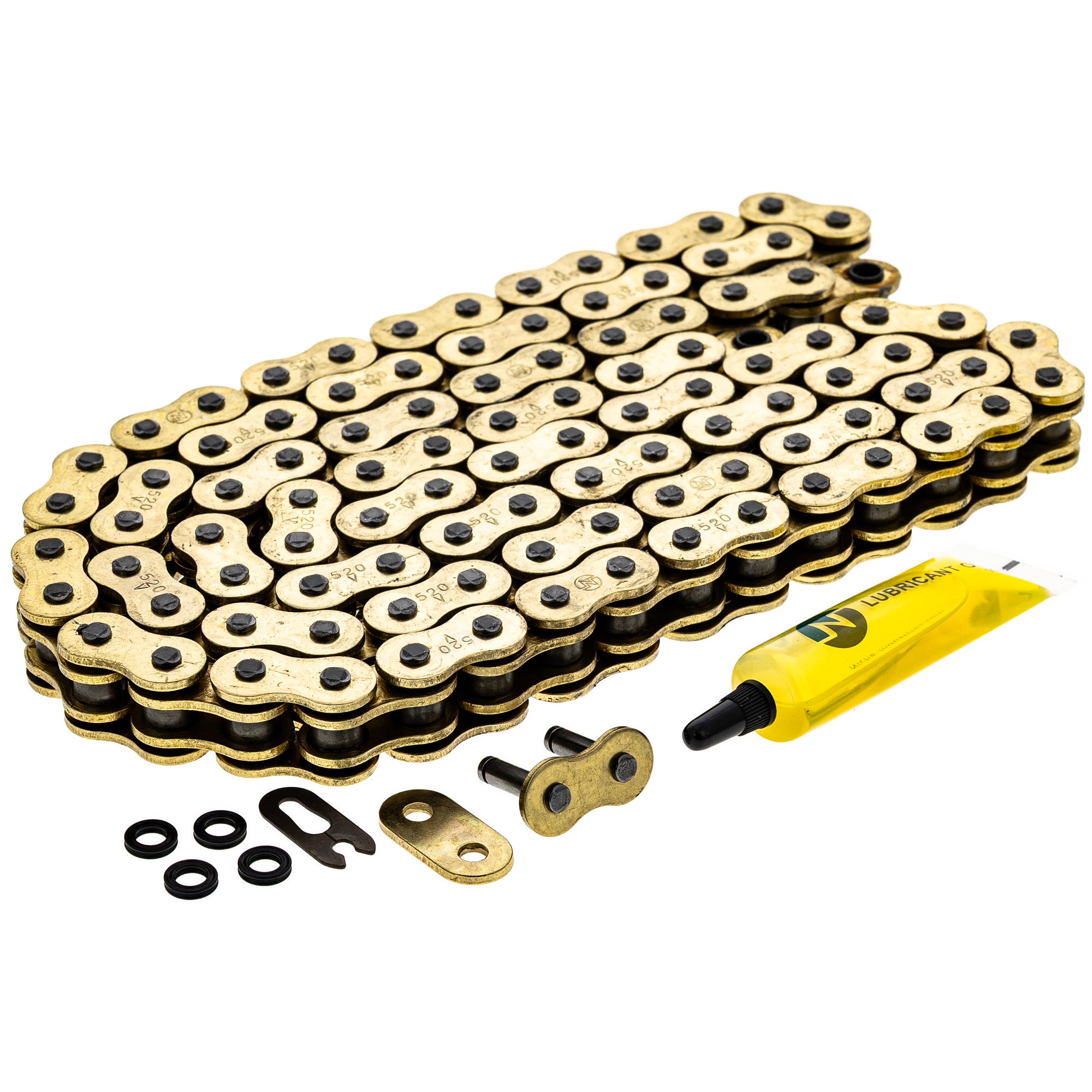 Gold X-Ring Chain 100 w/ Master Link for zOTHER Kawasaki Honda YZ125 YZ100 XT500 XT250 NICHE 519-CDC2547H