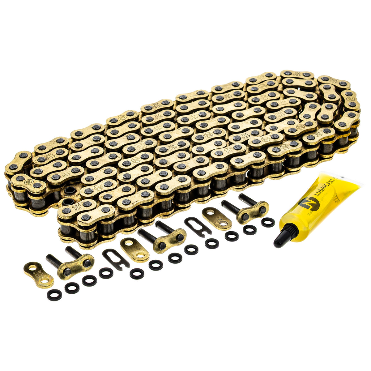 Gold X-Ring Chain 132 w/ Master Link for zOTHER Kawasaki TM125 TM100 RM80 RM125 92057-0663 NICHE 519-CDC2555H