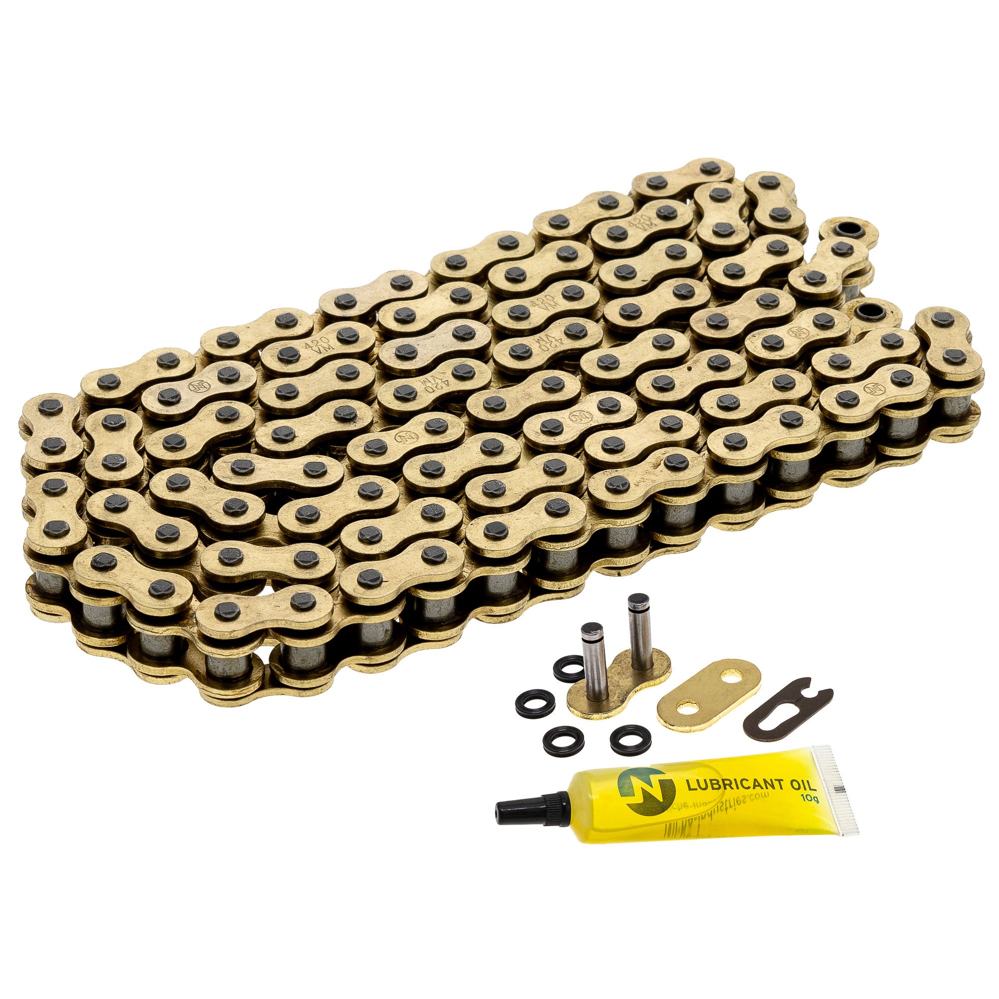 Gold X-Ring Chain 108 w/ Master Link for zOTHER Kawasaki Honda Mini KX65 Grom Elsinore NICHE 519-CDC2566H