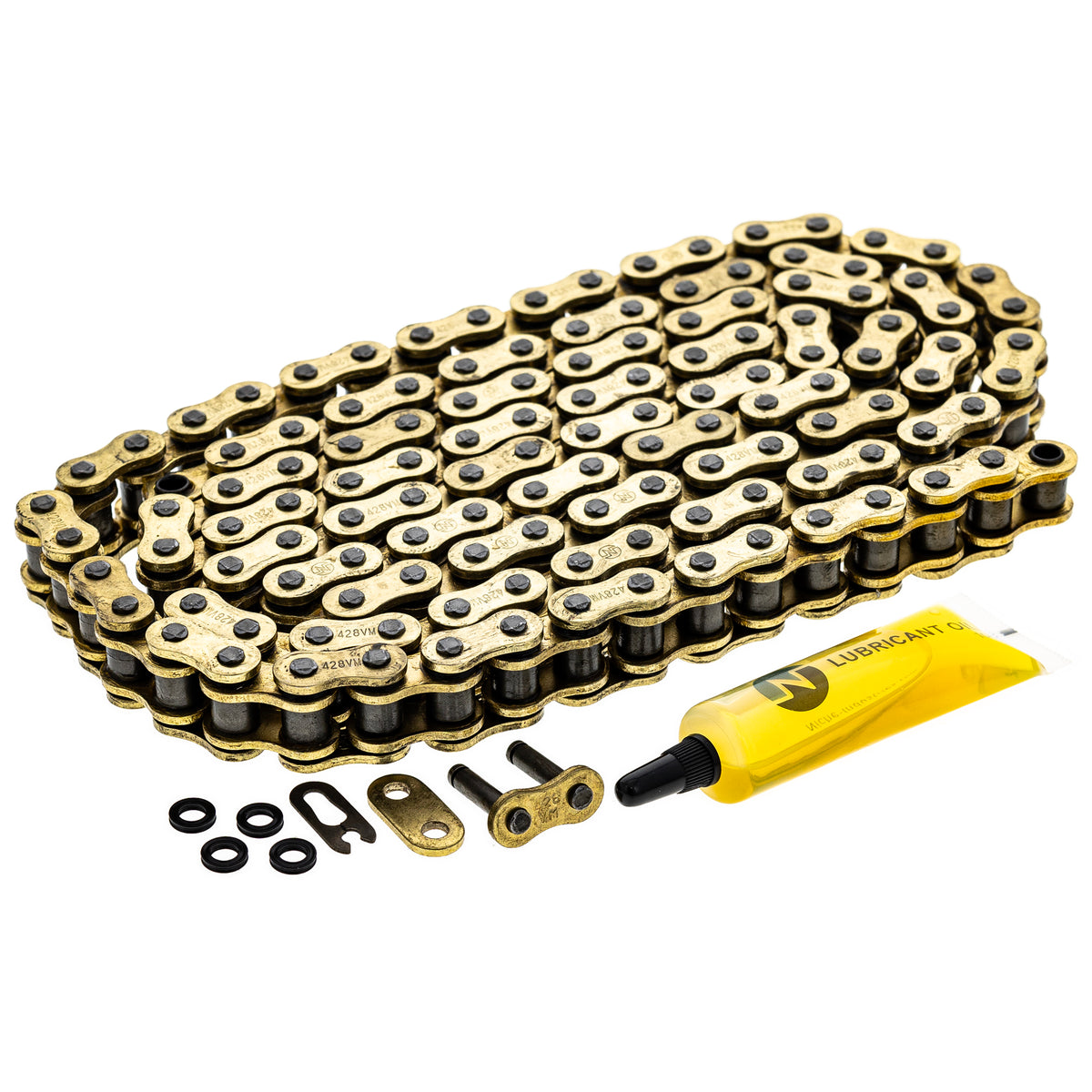 Gold X-Ring Chain 128 w/ Master Link for zOTHER Yamaha XT250 TTR225 Super RG125 NICHE 519-CDC2560H
