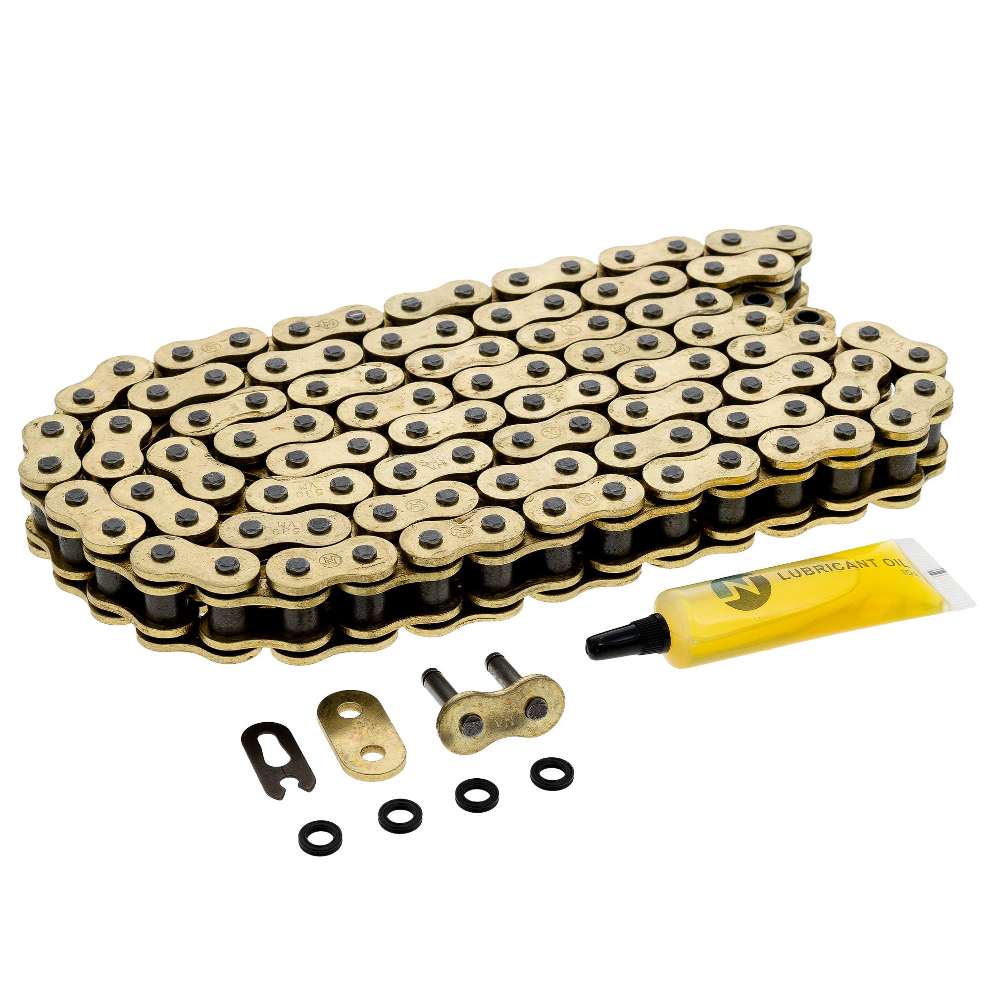 Gold X-Ring Chain 106 w/ Master Link for zOTHER Yamaha Triumph YZF750R XS500 Super Speed NICHE 519-CDC2572H