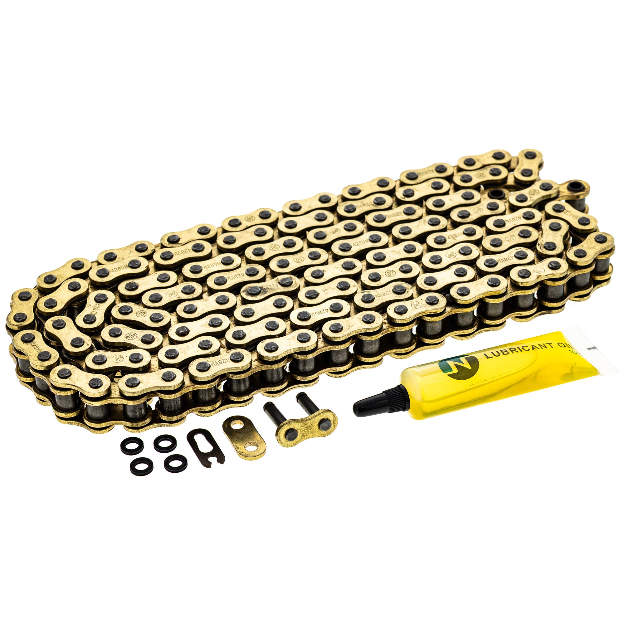 Gold X-Ring Chain 134 w/ Master Link for zOTHER Suzuki Kawasaki SP125 KLX140G DRZ125L NICHE 519-CDC2571H