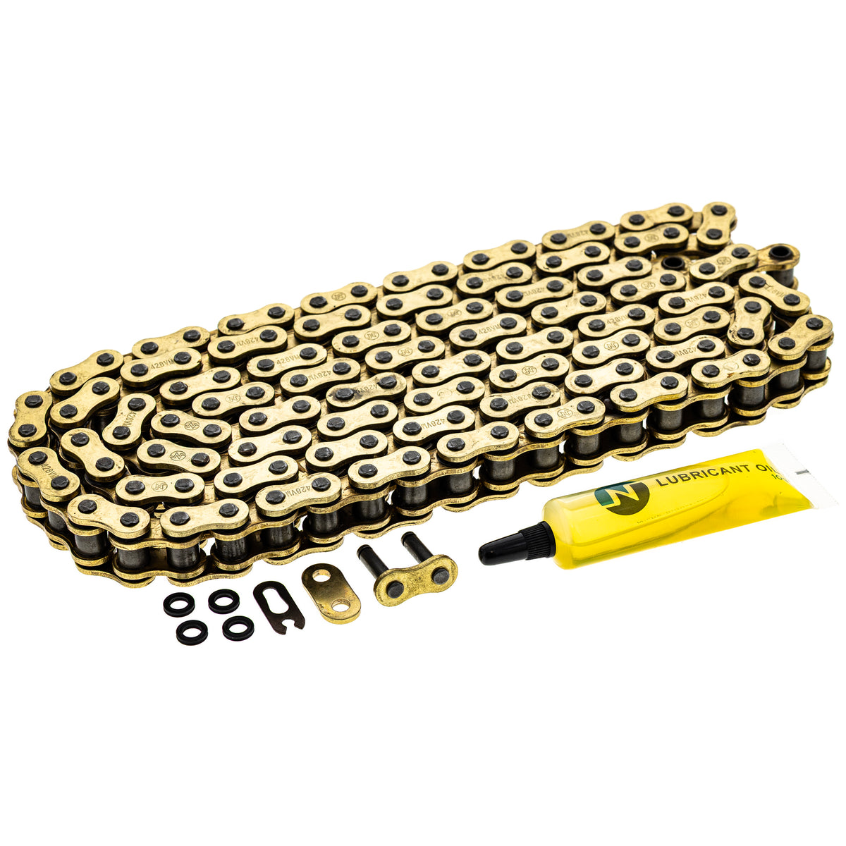 Gold X-Ring Chain 134 w/ Master Link for zOTHER Suzuki Kawasaki SP125 KLX140G DRZ125L NICHE 519-CDC2571H