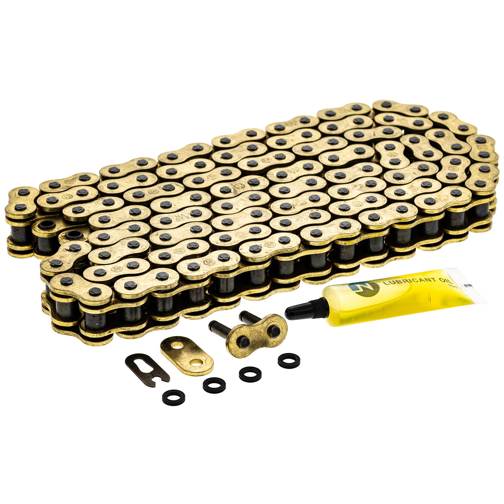 Gold X-Ring Chain 118 w/ Master Link for zOTHER Yamaha Suzuki Kawasaki YZF Ninja Magna NICHE 519-CDC2583H