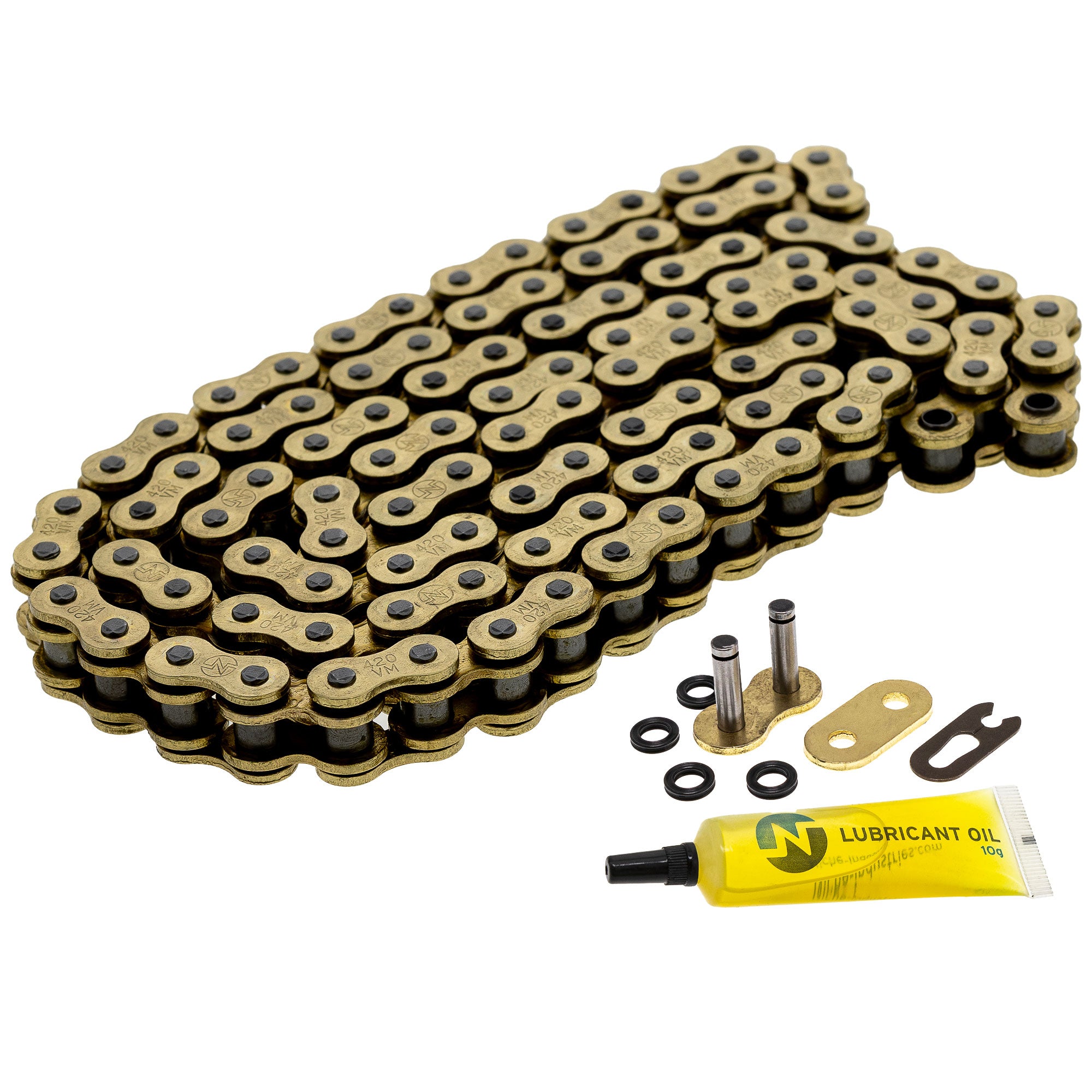 Gold X-Ring Chain 106 w/ Master Link for zOTHER Honda YZ80 YL1 YG1 XR80R 405W3-GN1-505 NICHE 519-CDC2586H