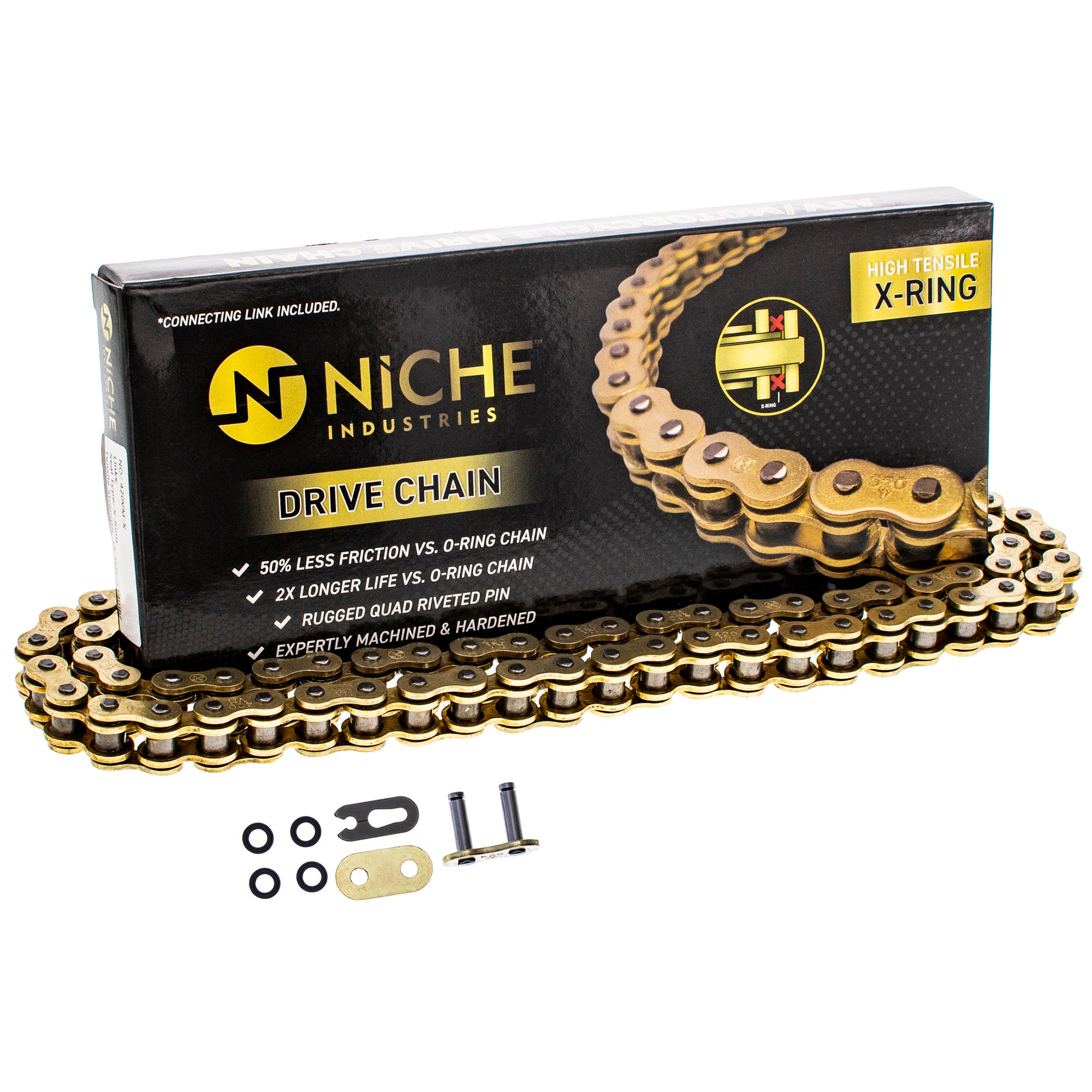 NICHE MK1005079 Drive Sprockets & Chain Kit for Honda CR80R