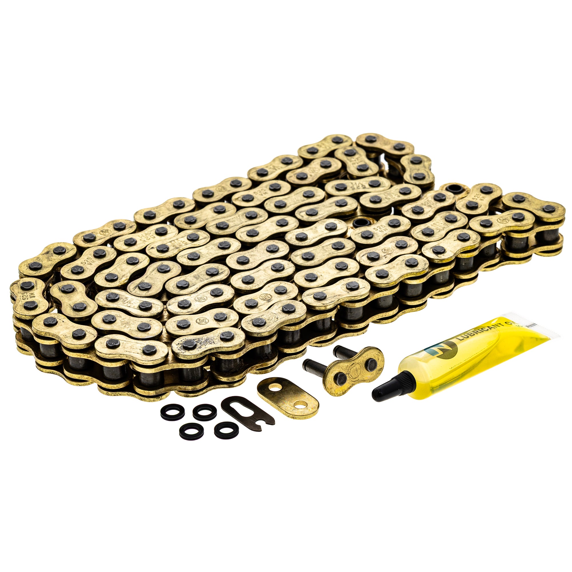 Gold X-Ring Chain 104 w/ Master Link for zOTHER Triumph Kawasaki Ducati W650 TS400 TS250 NICHE 519-CDC2516H