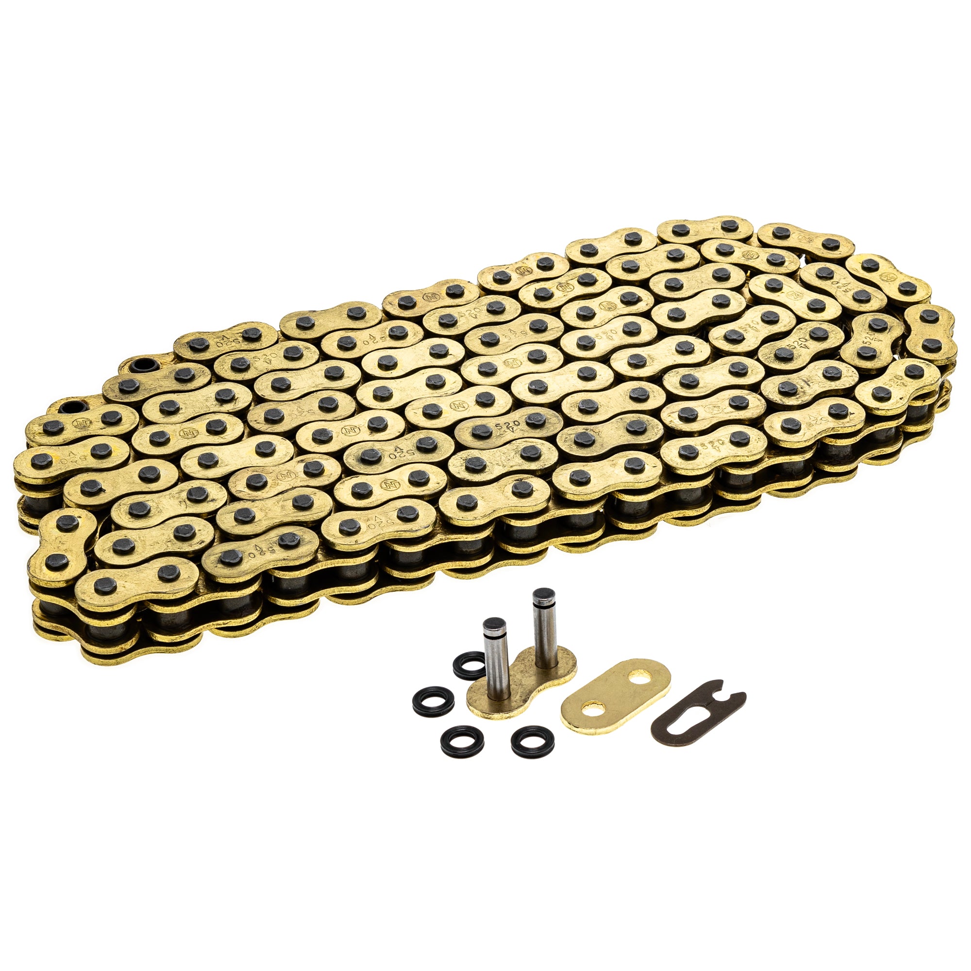 Gold 520 X-Ring Chain 128 Links With Connecting Master Link