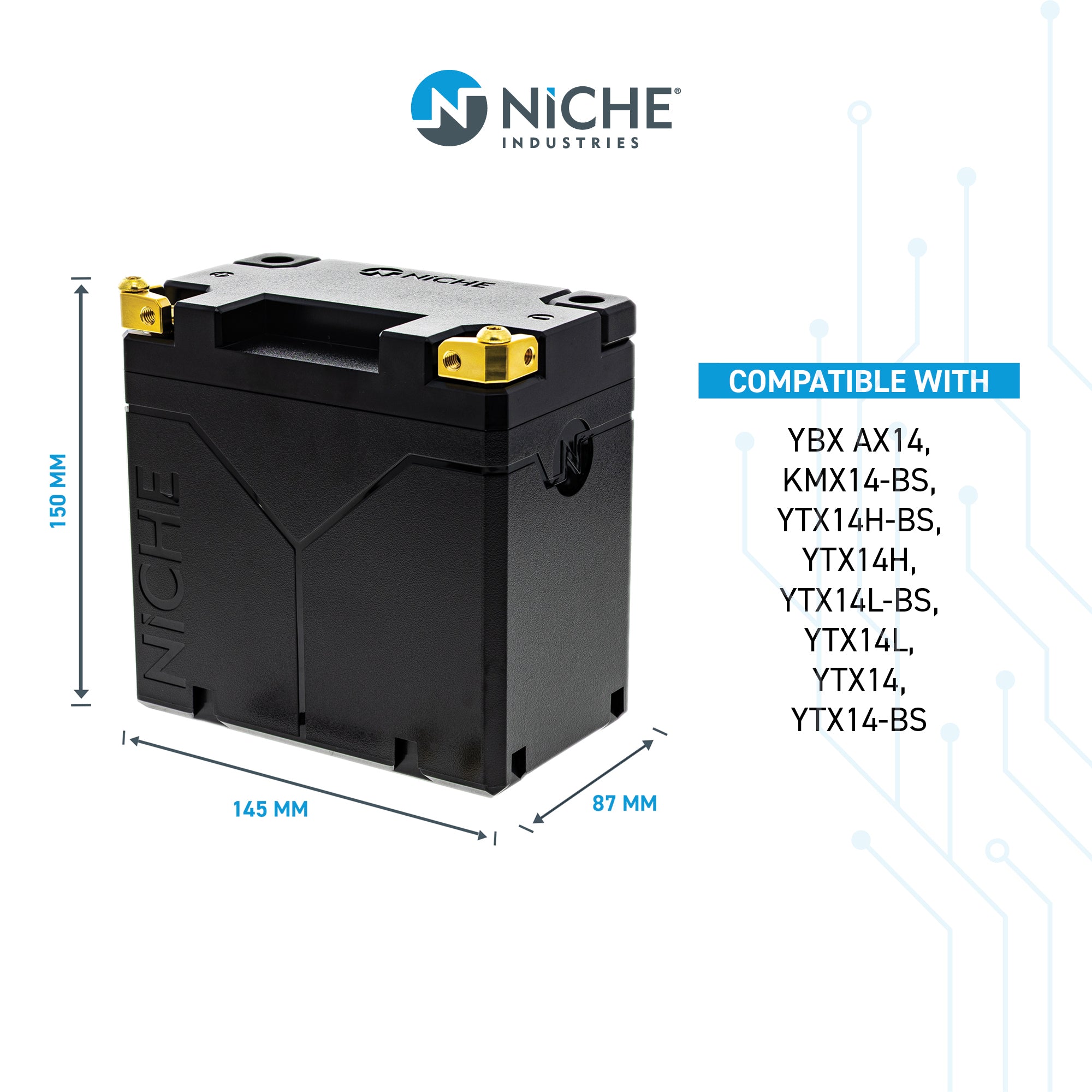 NICHE Lithium Battery 710008904 710007977 61217729049