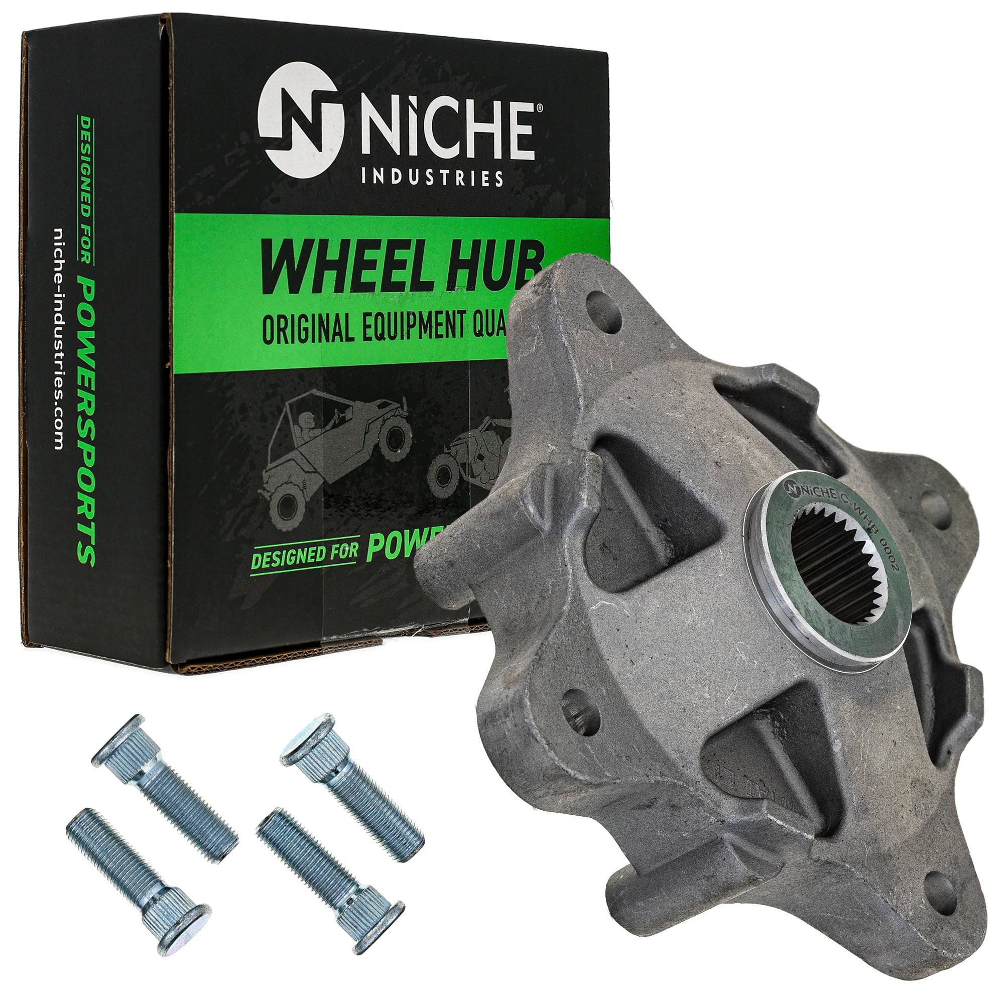 NICHE 519-CWH2224B Wheel Hub Set 2-Pack for Polaris Sportsman RZR