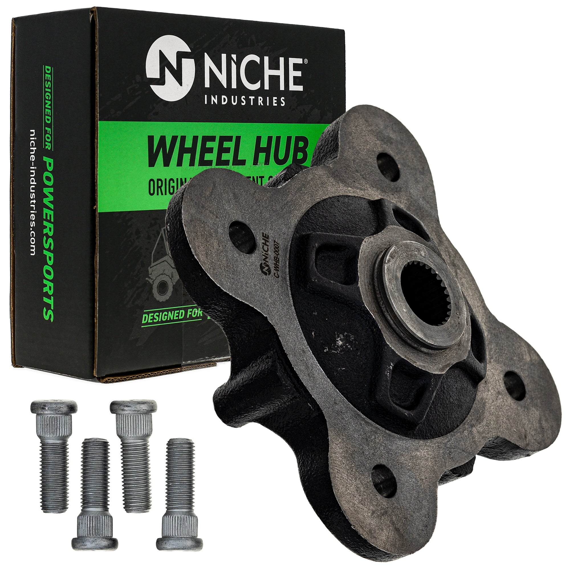 NICHE 519-CWH2229B Wheel Hub Set 2-Pack for zOTHER Polaris GEM Ranger