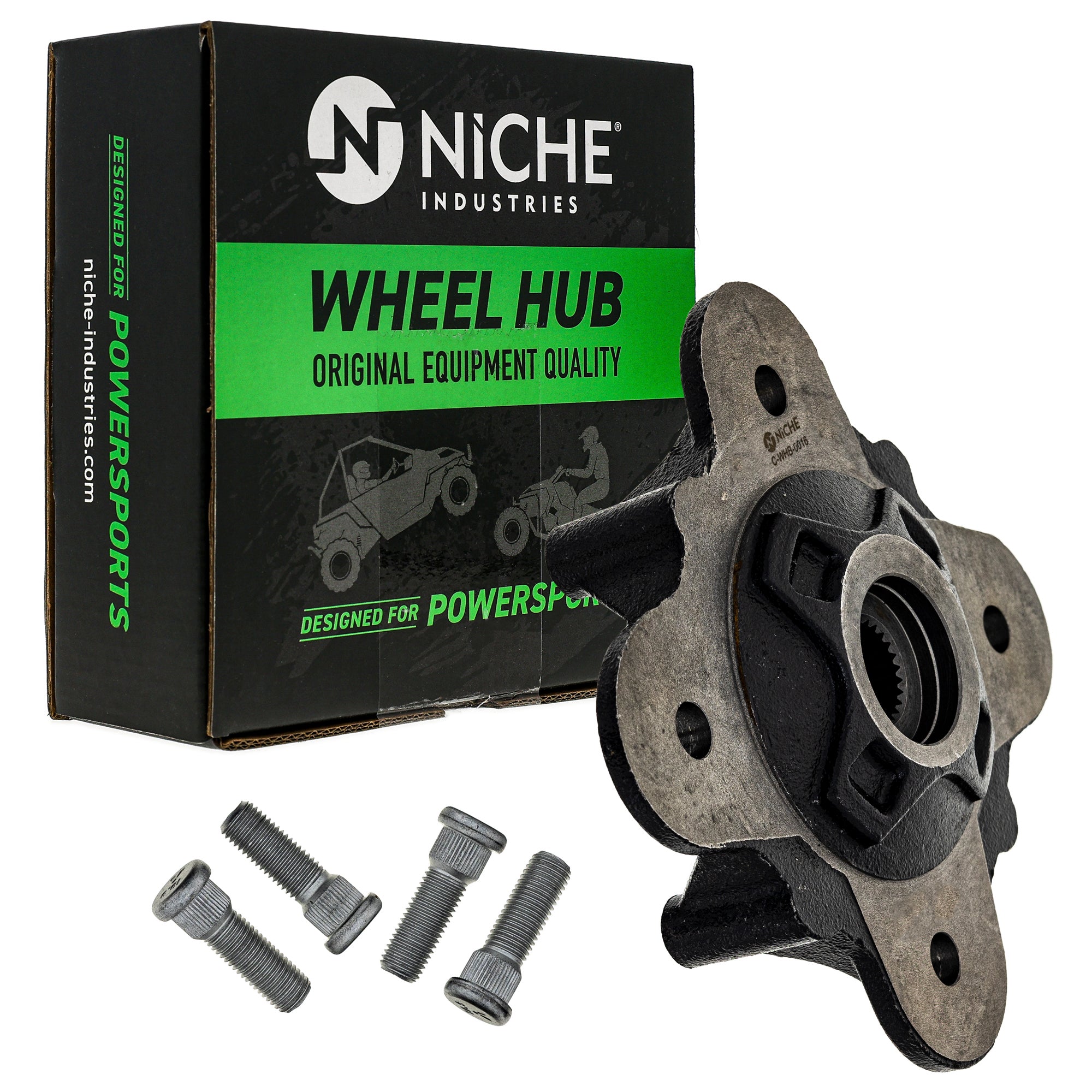 NICHE 519-CWH2238B Wheel Hub Set 2-Pack for Polaris RZR MRZR General