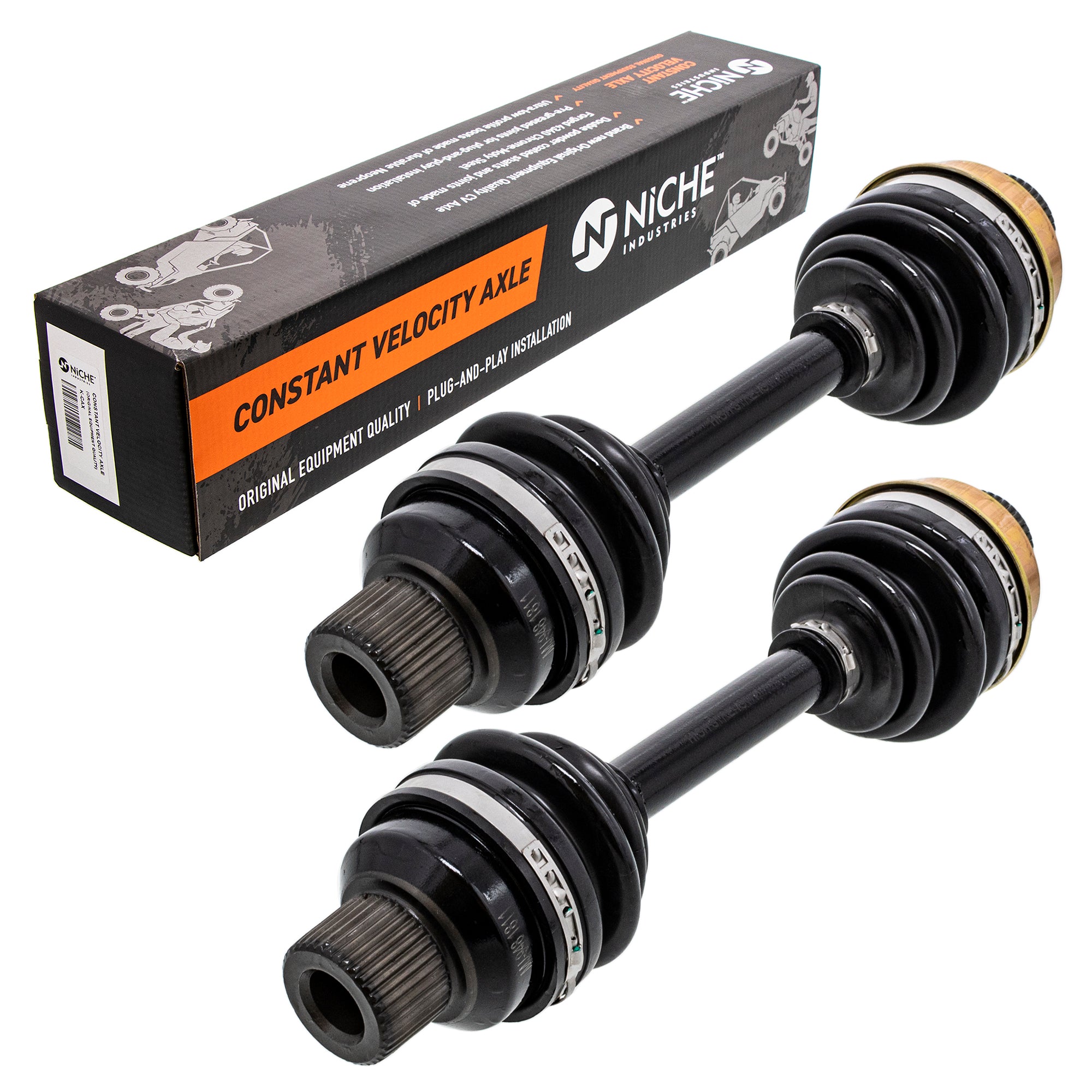 Front Drive Shaft CV Axle Assembly 2-Pack for Yamaha Grizzly 5KM-46173-10-00 NICHE 519-KCA2227X