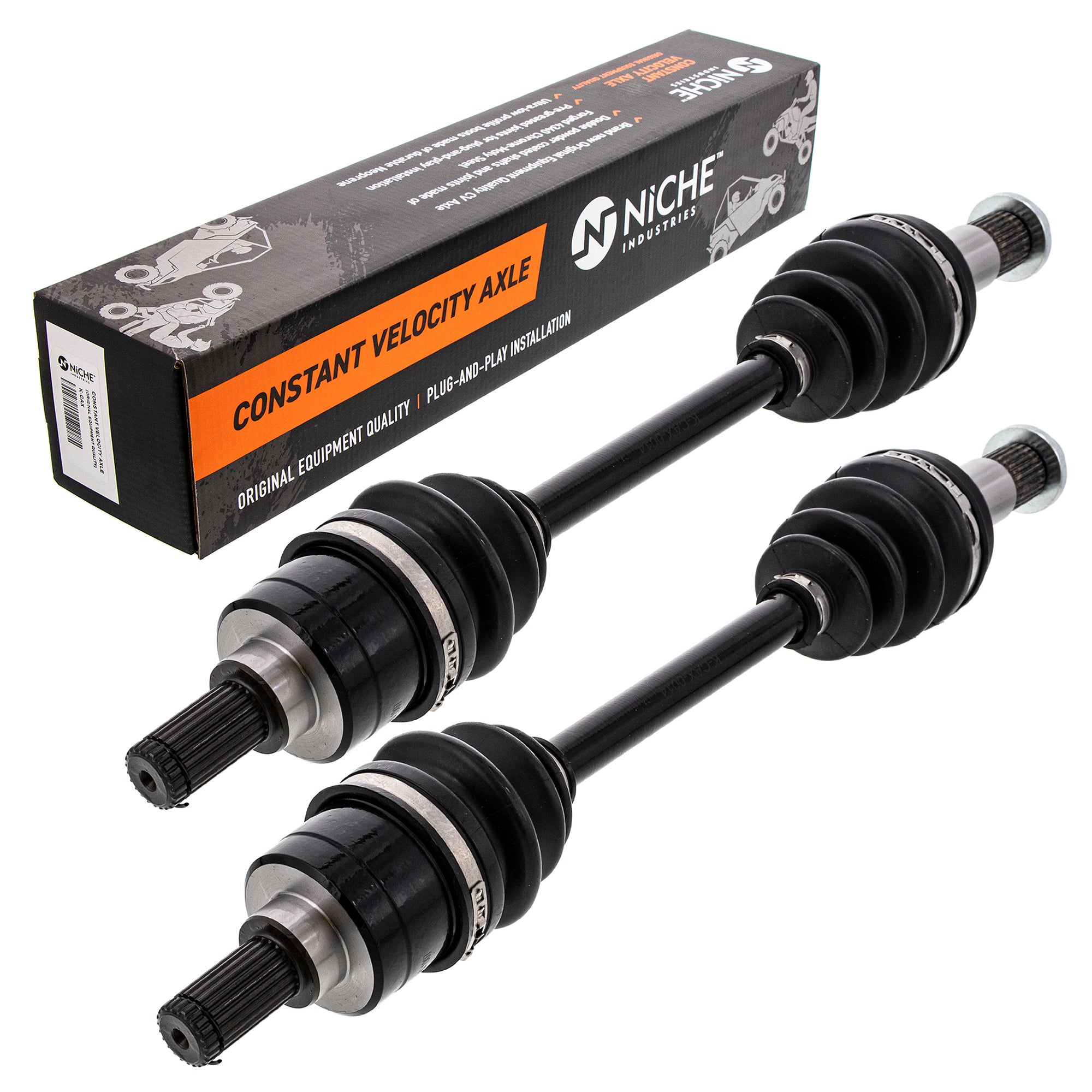 Rear Drive Shaft CV Axle Assembly 2-Pack for zOTHER Kodiak Grizzly 3B4-2530V-00-00 NICHE 519-KCA2236X