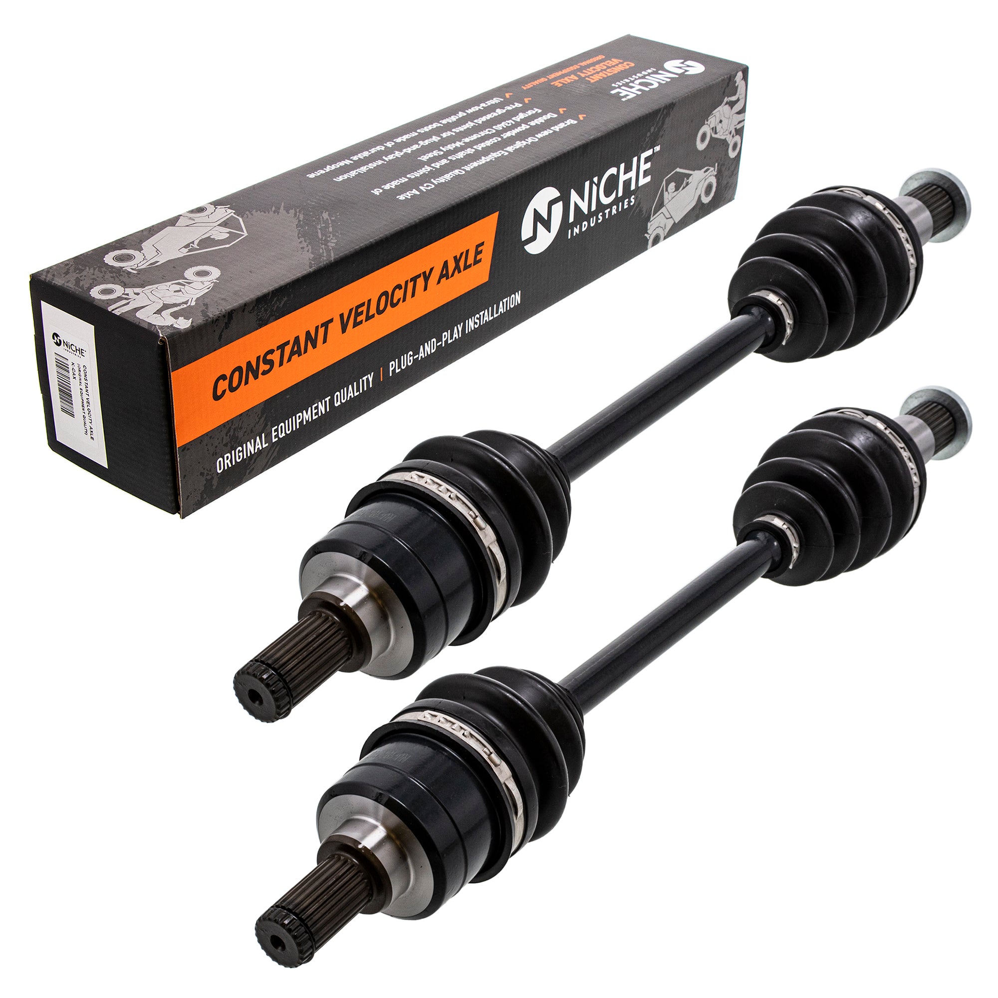 Rear Drive Shaft CV Axle Assembly 2-Pack for zOTHER Kodiak Grizzly 28P-2530V-10-00 NICHE 519-KCA2238X