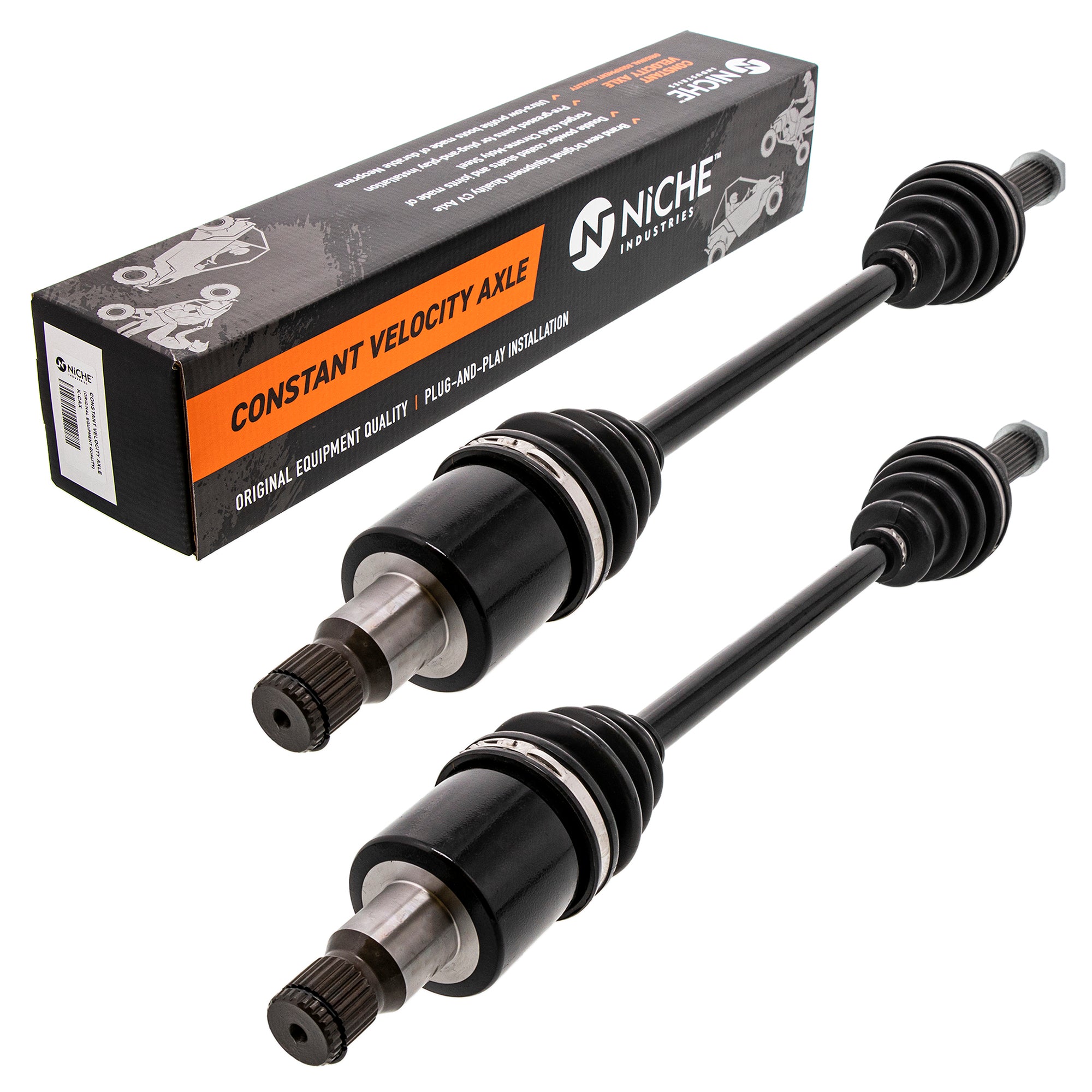Rear Half Drive Shaft CV Axle Assembly 2-Pack for Polaris RZR 1332883 1332638 NICHE 519-KCA2256X