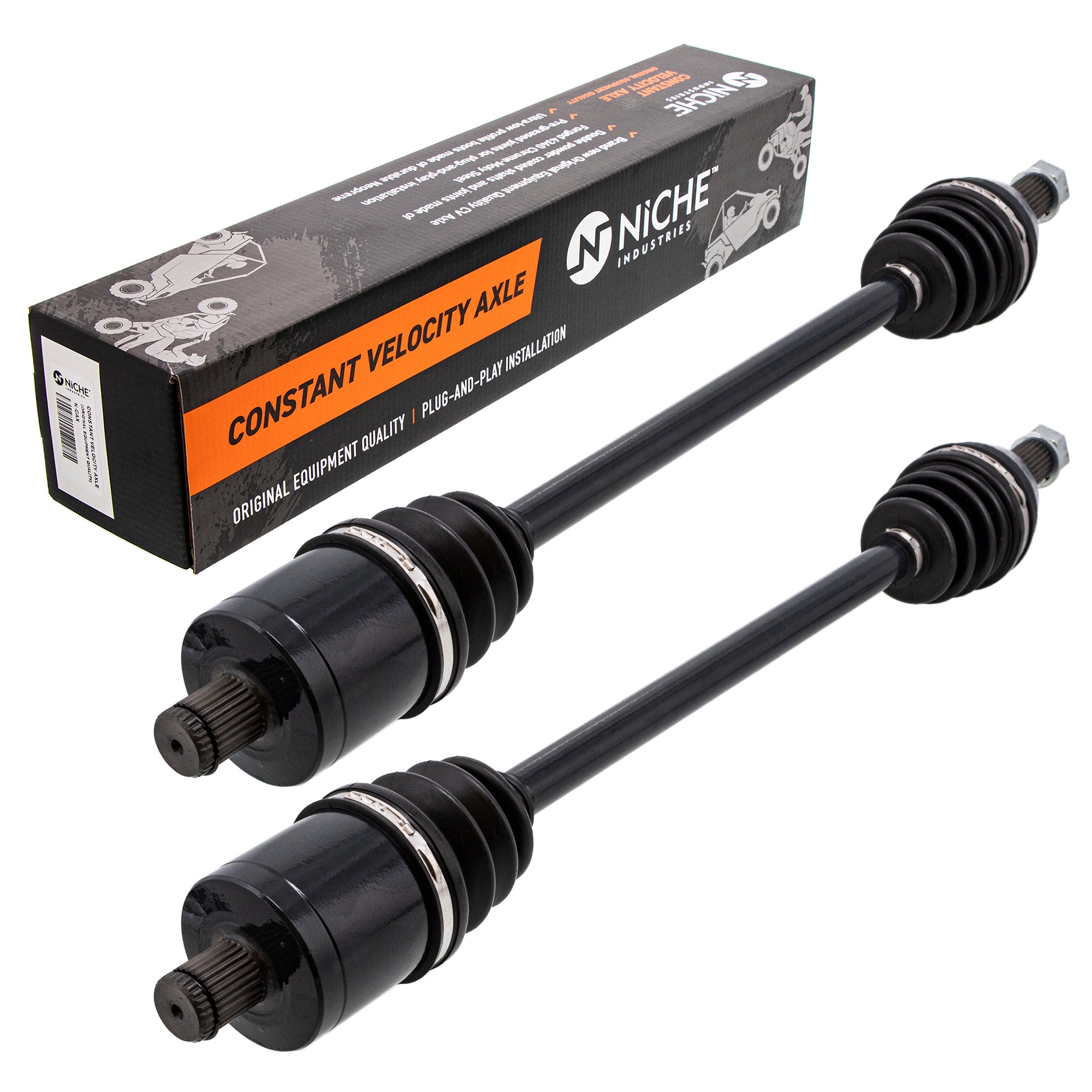 Rear Half Drive Shaft CV Axle Assembly 2-Pack for Polaris RZR 1333420 1333439 1333283 NICHE 519-KCA2264X