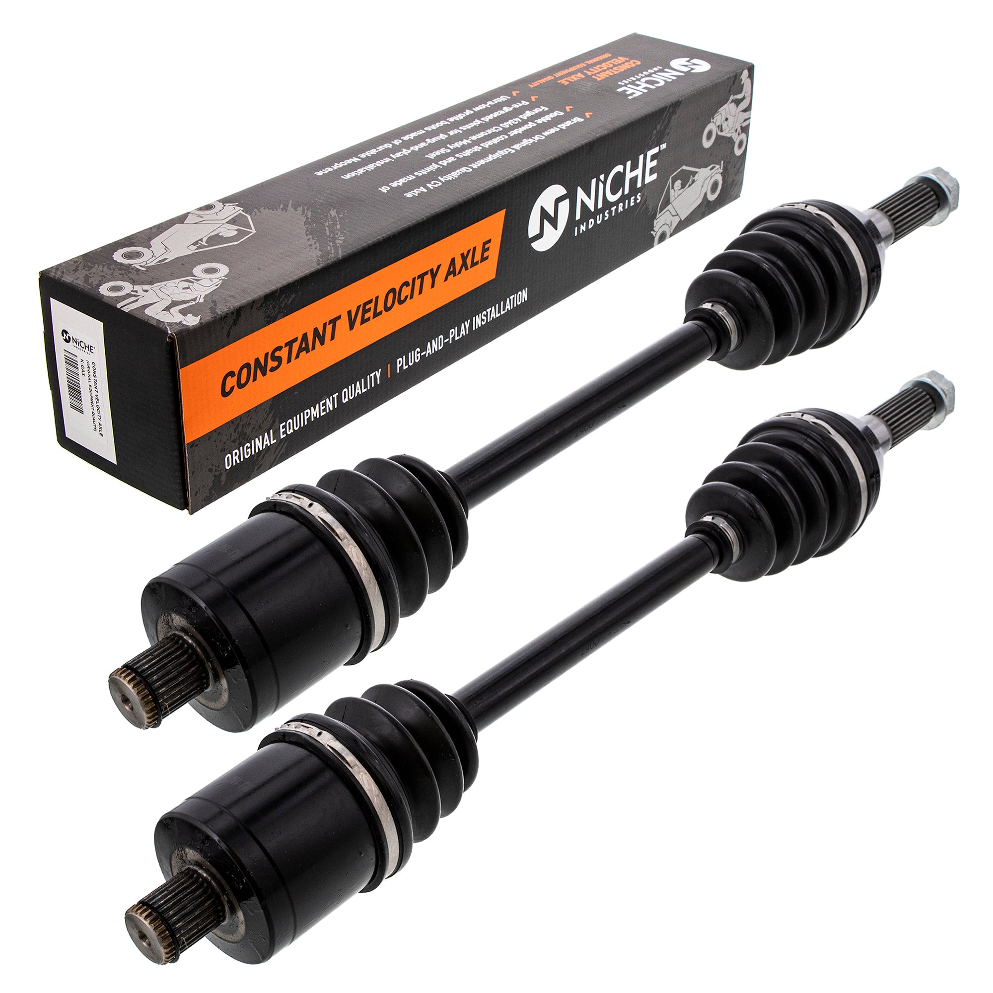 Rear Drive Shaft CV Axle Assembly 2-Pack for Polaris GEM RZR Ranger M1400 1380230 1333069 NICHE 519-KCA2279X