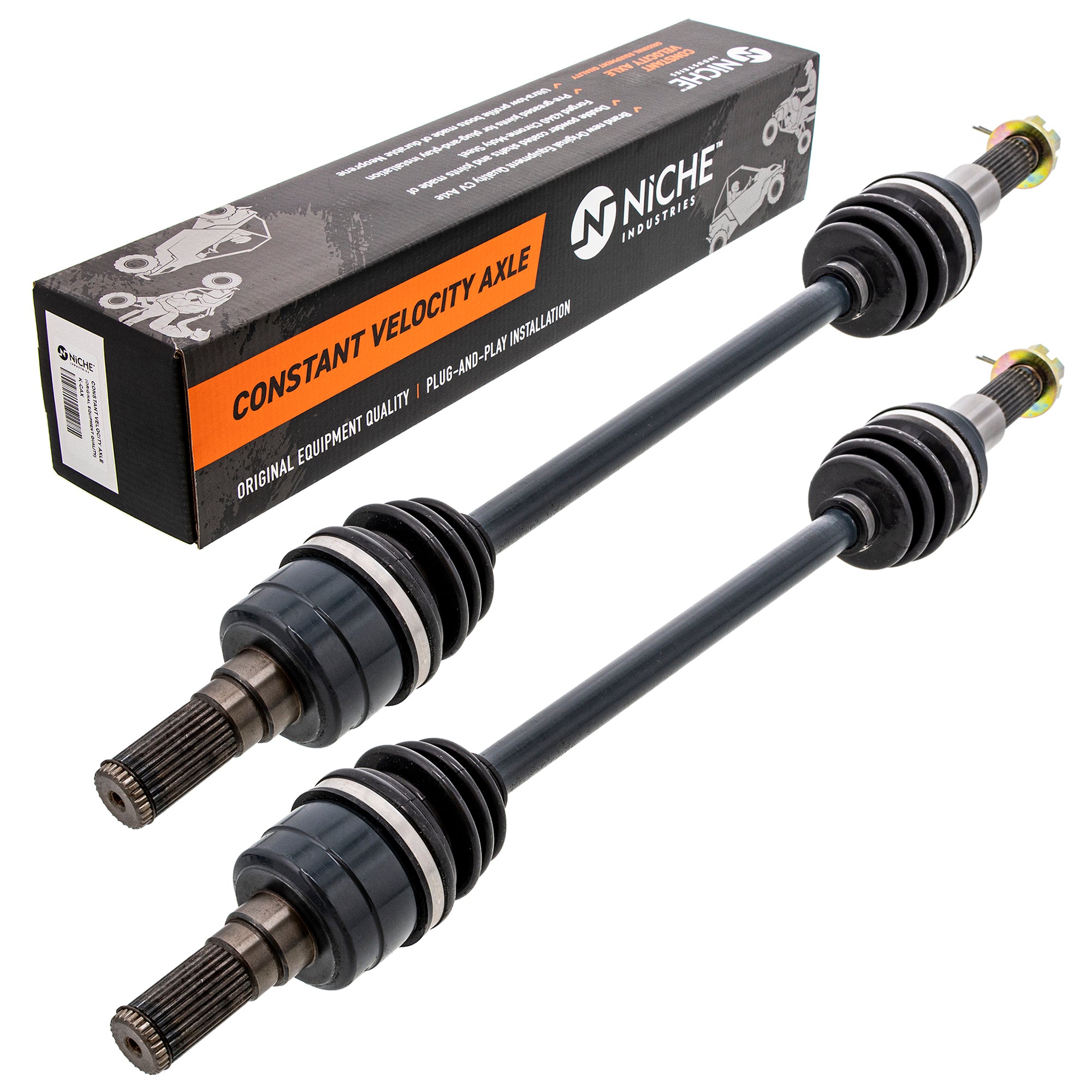 Rear Drive Shaft CV Axle Assembly 2-Pack for Yamaha Wolverine Viking 1XD-F531H-00-00 NICHE 519-KCA2205X