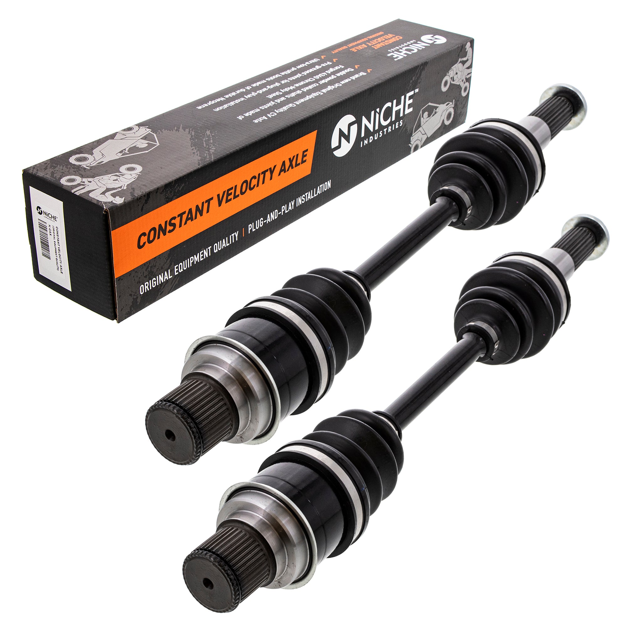 Rear Drive Shaft CV Axle Assembly 2-Pack for zOTHER Yamaha Kodiak Grizzly 1D9-F531H-03-00 NICHE 519-KCA2217X