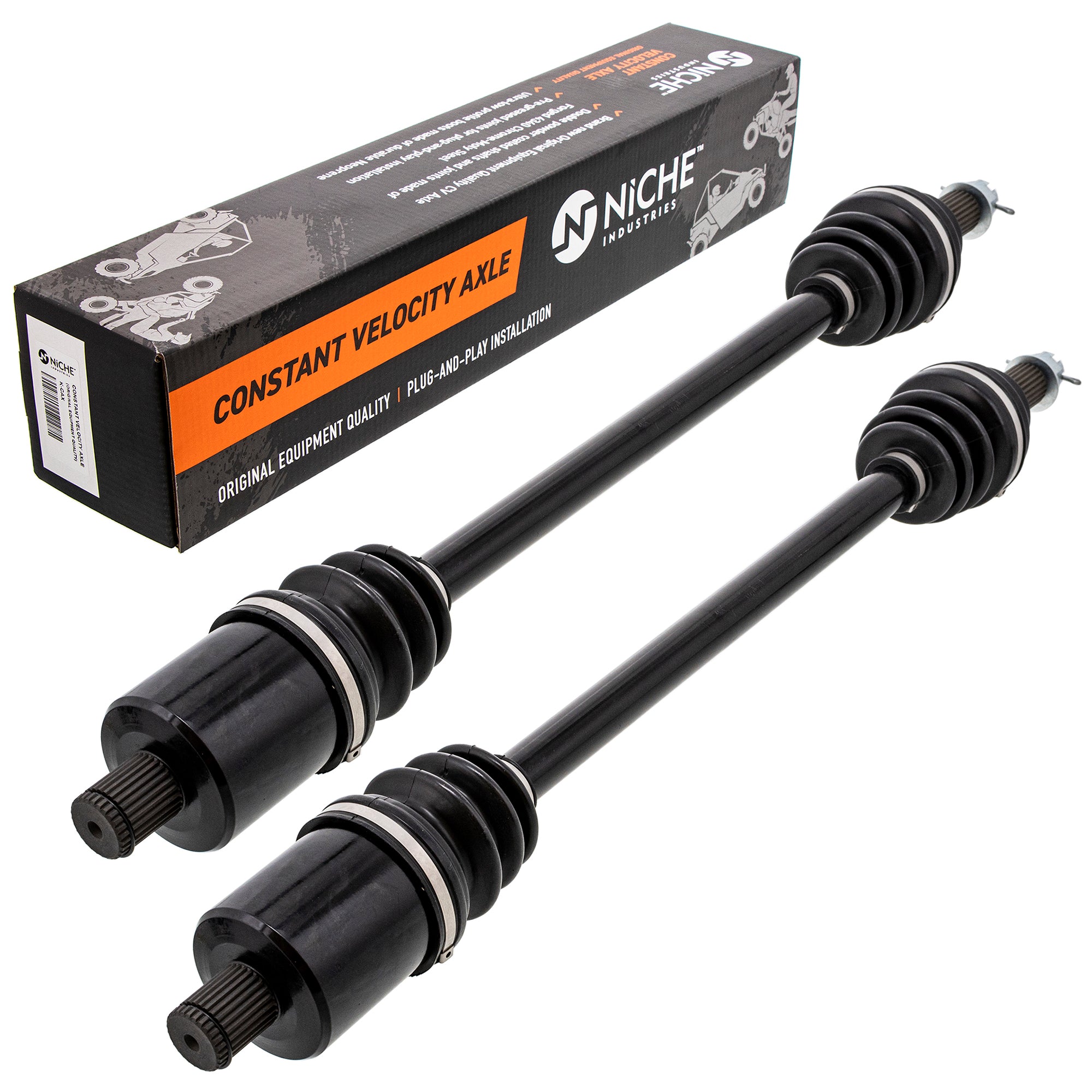 Rear Half Drive Shaft CV Axle Assembly 2-Pack for Polaris RZR 1333858 1333713 1333718 NICHE 519-KCA2342X