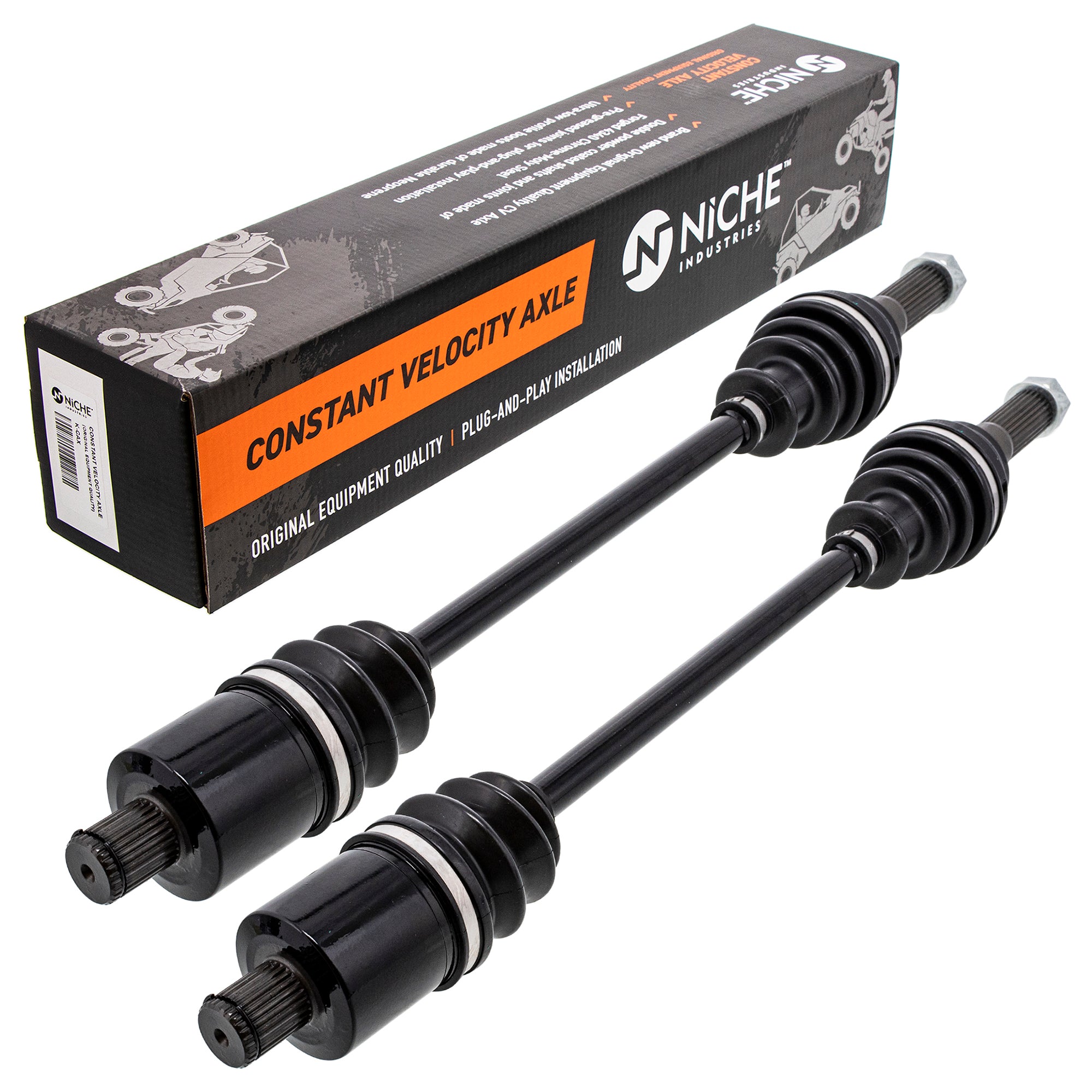 Rear Drive Shaft CV Axle Assembly 2-Pack for Polaris RZR Ranger 1334175 1333756 NICHE 519-KCA2384X