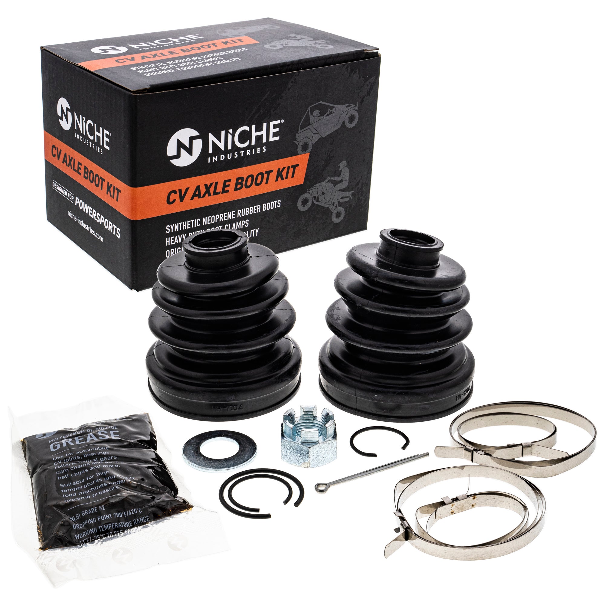 Rear Axle CV Boot Kit for Polaris Worker Sportsman Ranger Diesel 2203108 2202904 2201374 NICHE 519-KCV2236B