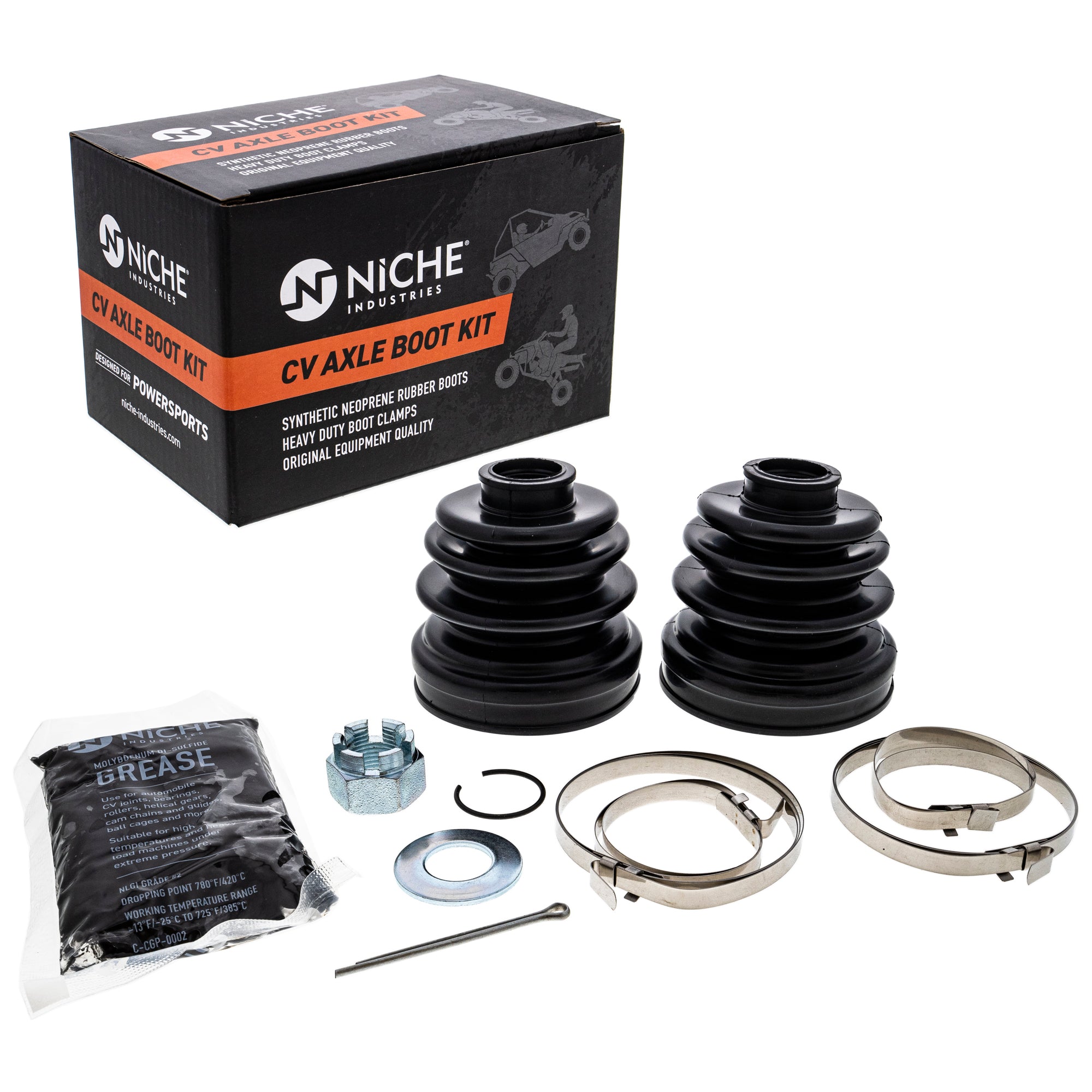 Rear Axle CV Boot Kit for Polaris Worker Sportsman Ranger Diesel 2203108 2202904 2201374 NICHE 519-KCV2230B