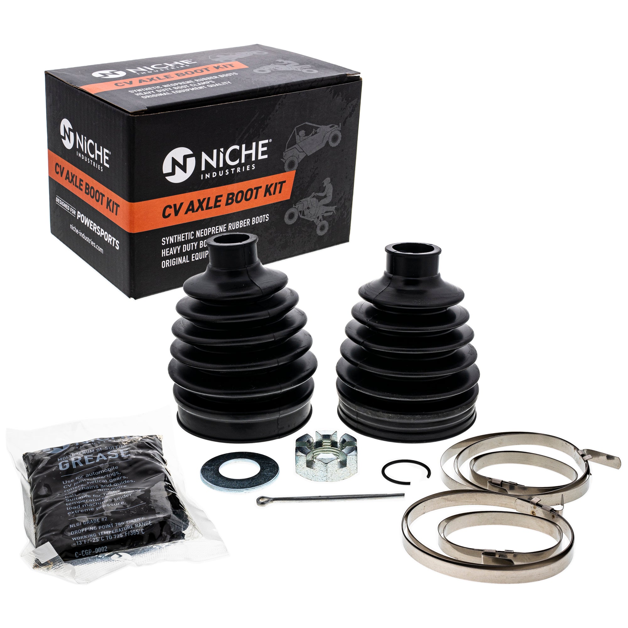 Front CV Axle Boot Kit for Polaris Sportsman Scrambler 2204387 2204361 NICHE 519-KCV2240B
