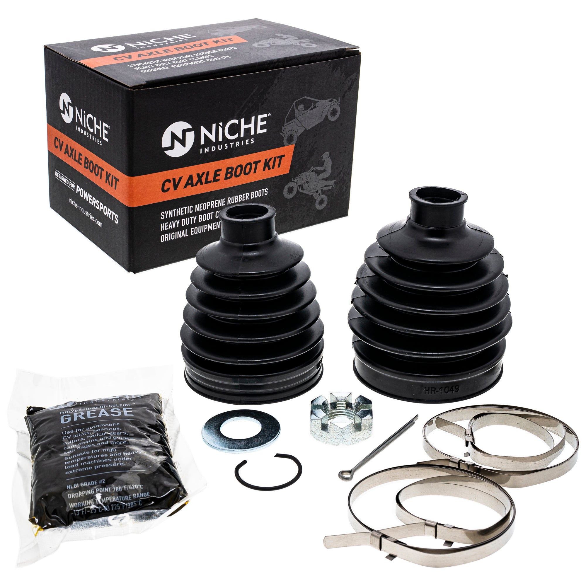 Front CV Axle Boot Kit for Polaris Sportsman Scrambler RZR Ranger 2204362 2204361 NICHE 519-KCV2252B