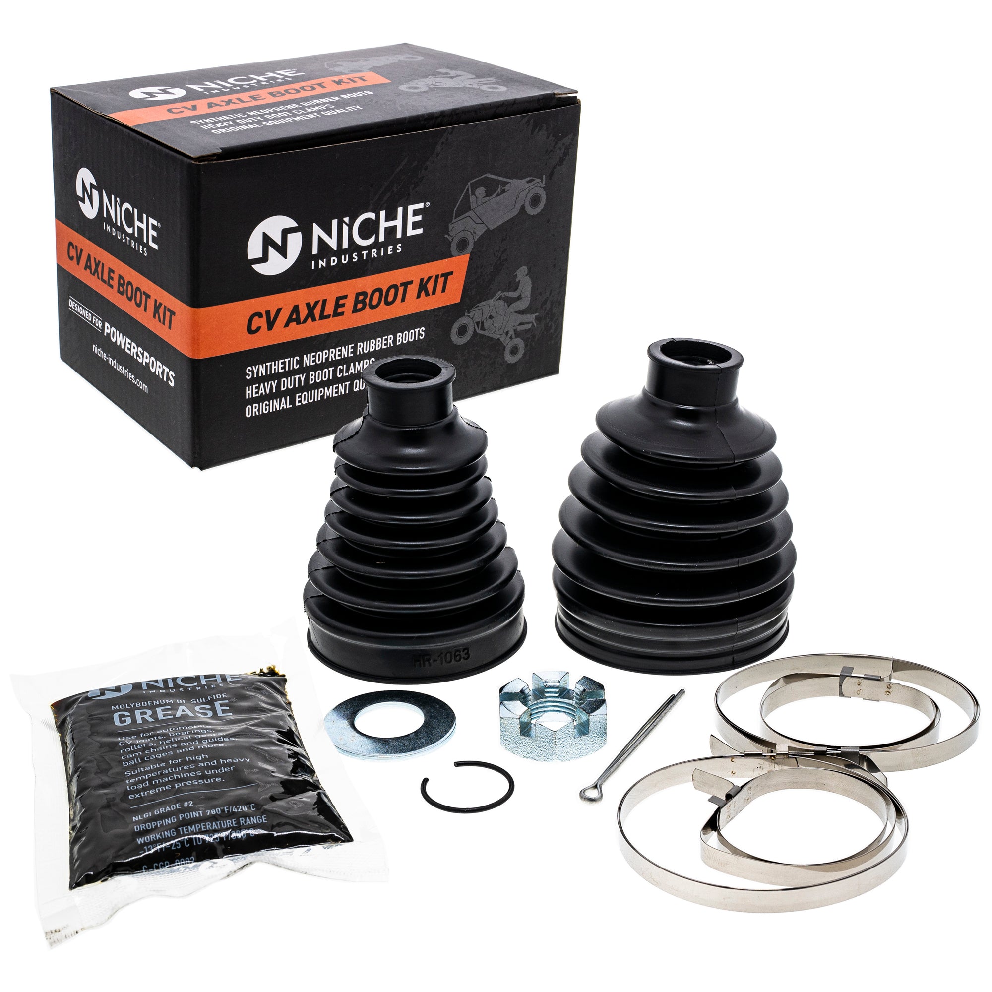 Front CV Axle Boot Kit for Polaris Sportsman Scrambler 1332873 2203844 2203843 1332383 NICHE 519-KCV2279B