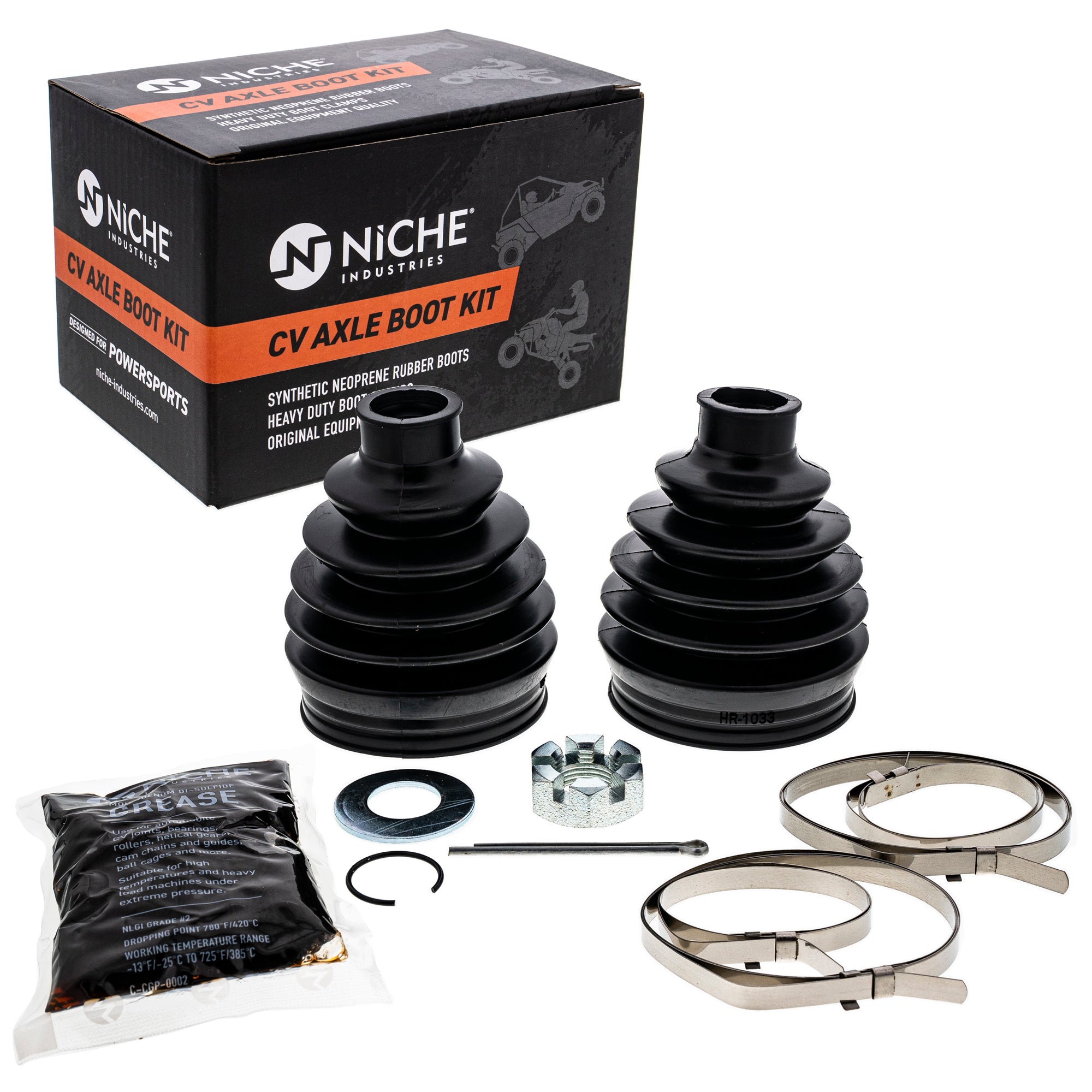Front CV Axle Boot Kit for Polaris GEM Sportsman Scrambler Ranger EM1400 3235158 2204107 NICHE 519-KCV2281B
