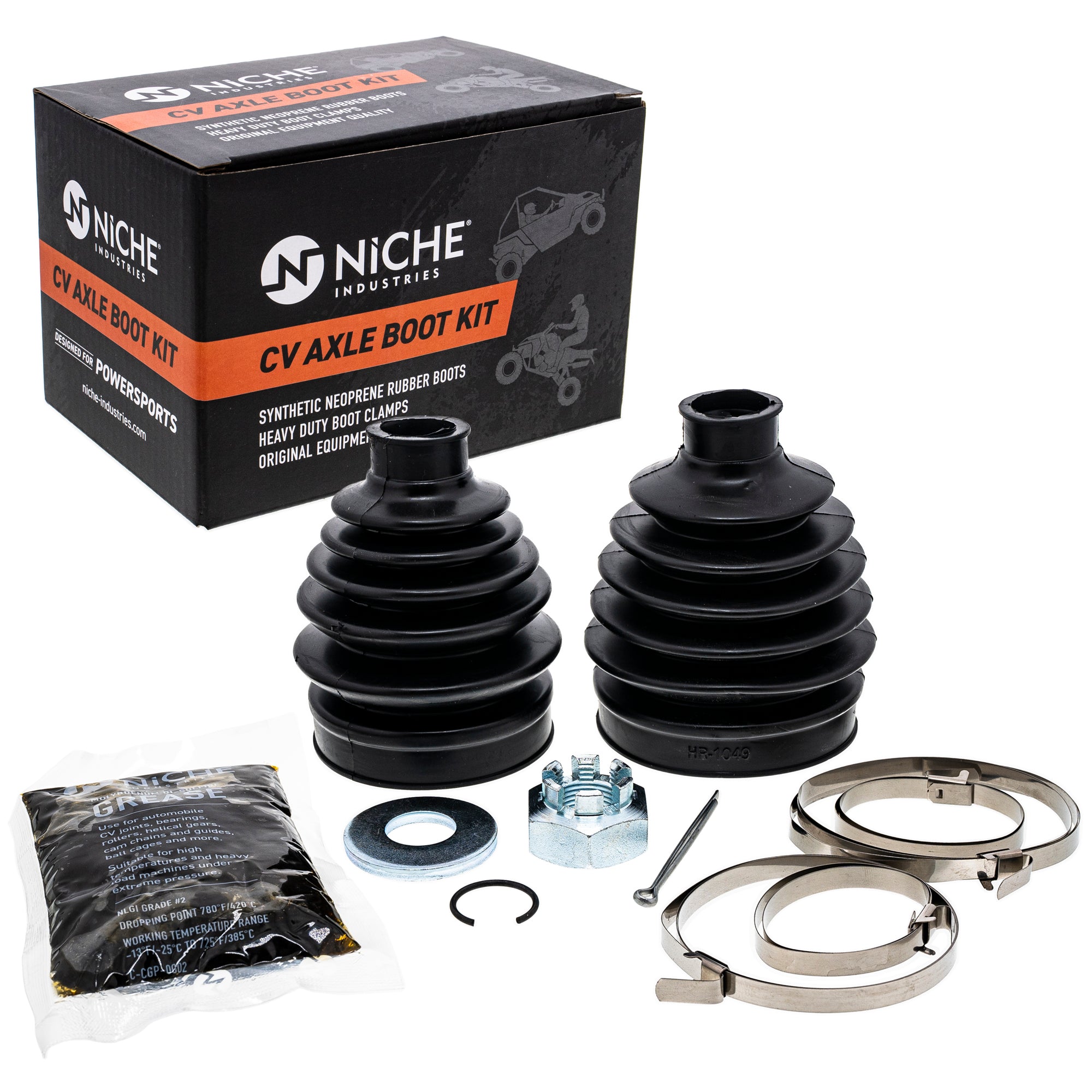 Front CV Axle Boot Kit for BRP Can-Am Ski-Doo Sea-Doo Traxter Renegade Outlander NICHE 519-KCV2298B
